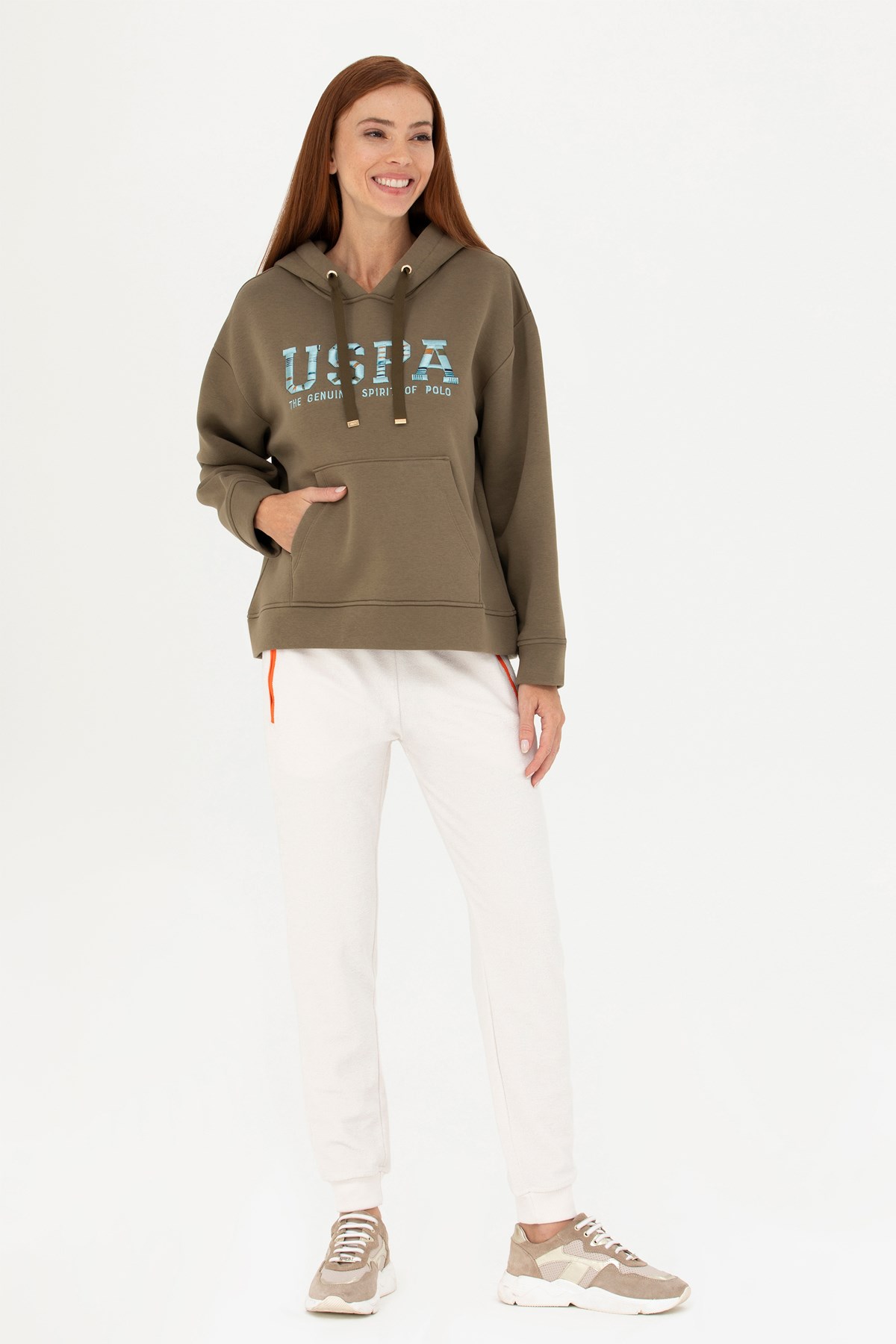 U.S. Polo Assn. Kadın Eşofman Altı 50272936-VR049 Ekru