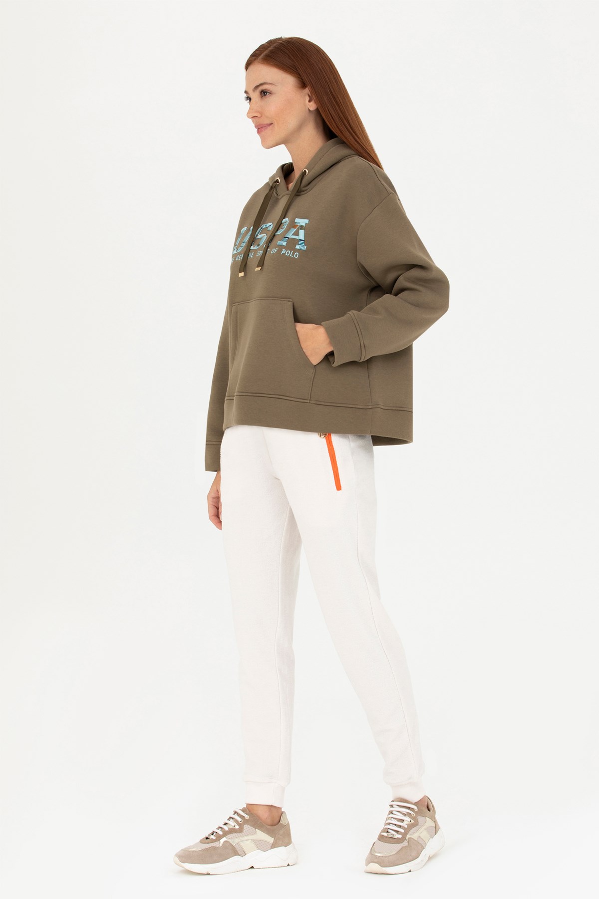 U.S. Polo Assn. Kadın Eşofman Altı 50272936-VR049 Ekru