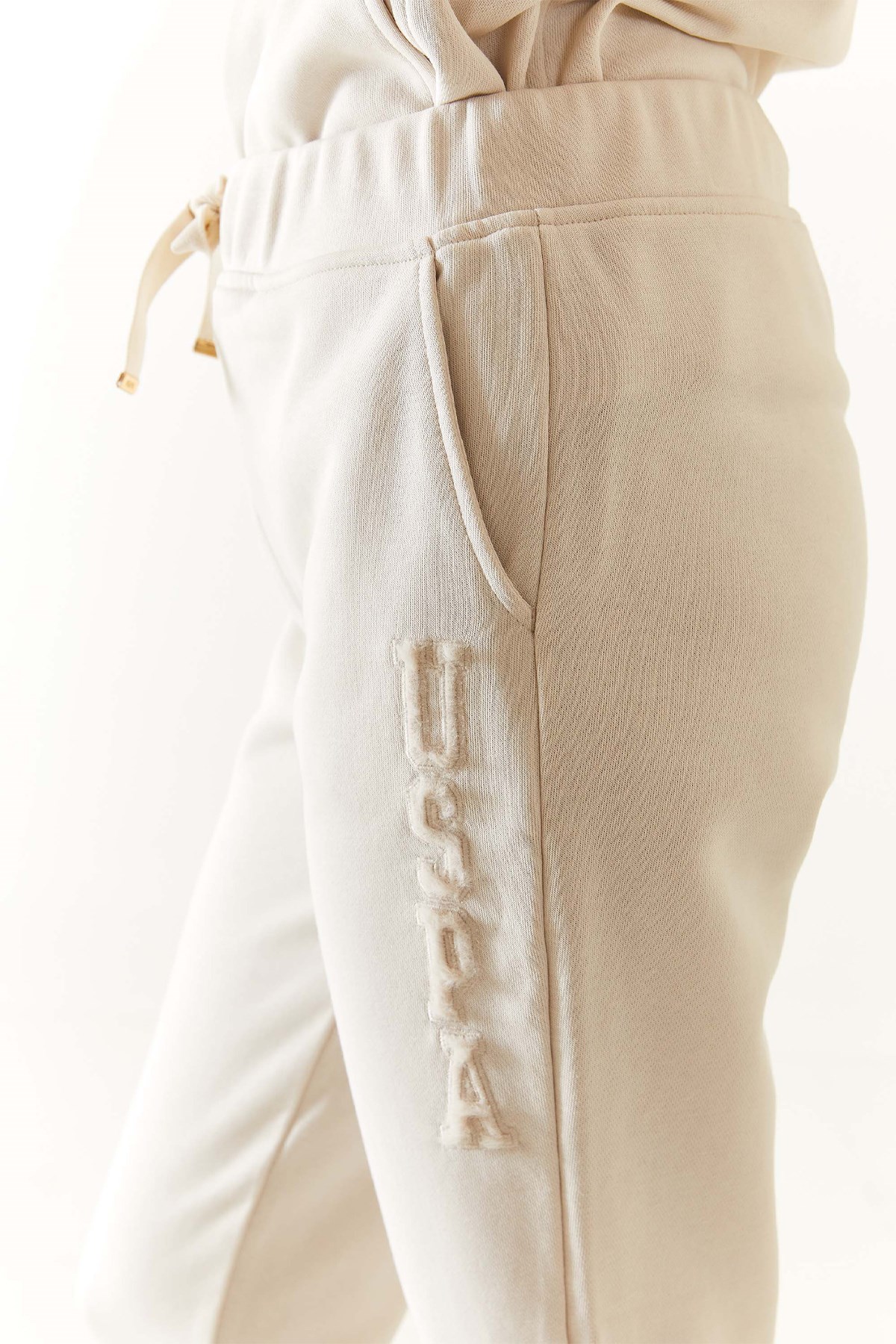 U.S. Polo Assn. Kadın Eşofman Altı 50272997-VR049 Ekru