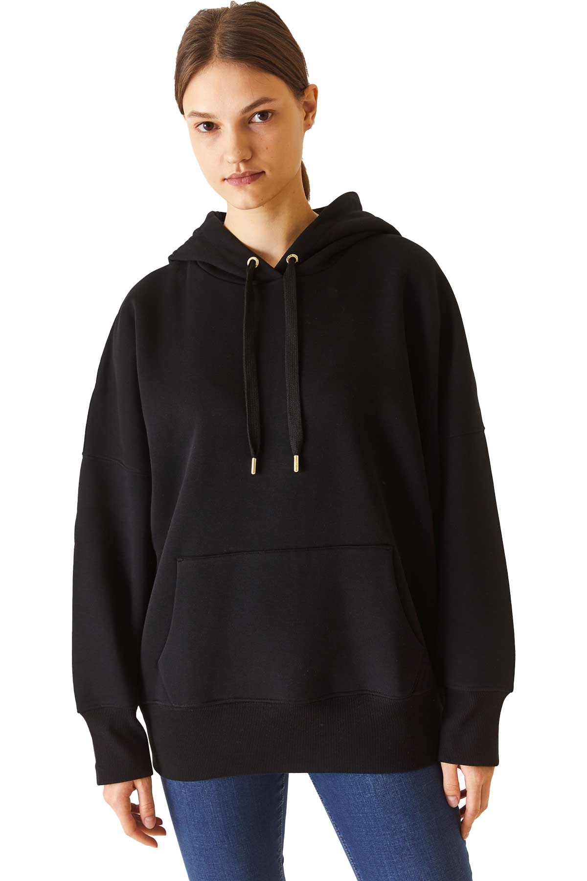 U.S. Polo Assn. Kadın Sweatshirt 50273081-VR046 Siyah