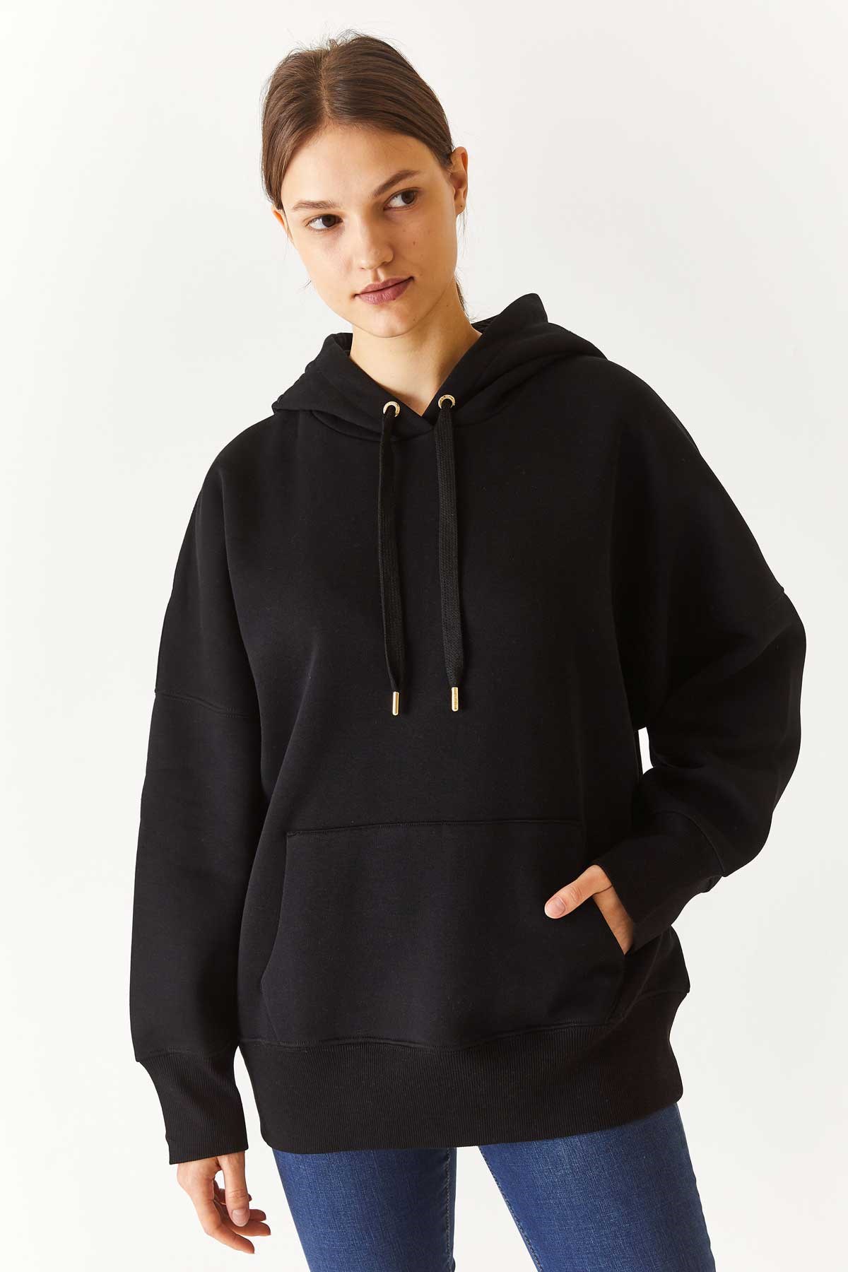 U.S. Polo Assn. Kadın Sweatshirt 50273081-VR046 Siyah