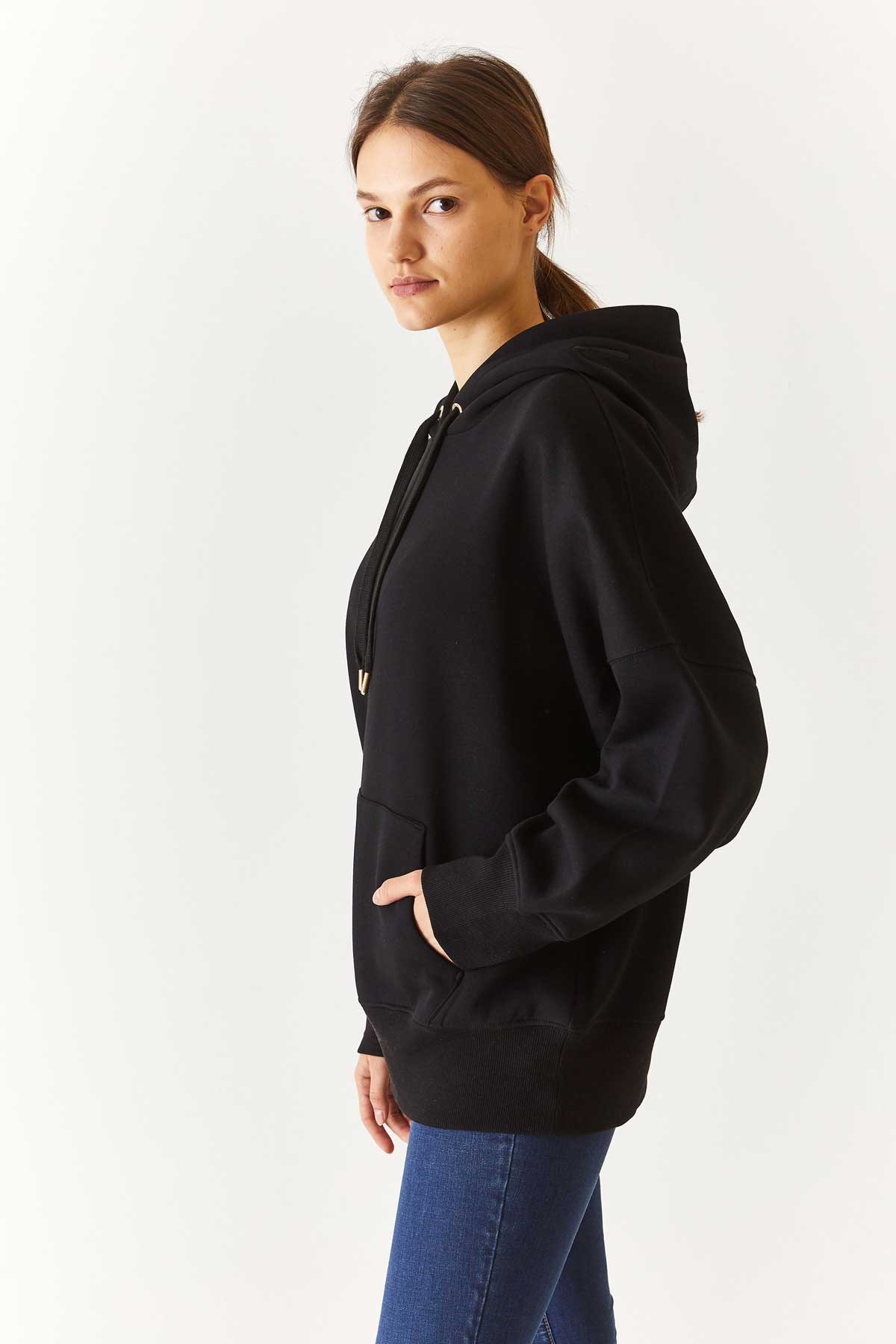 U.S. Polo Assn. Kadın Sweatshirt 50273081-VR046 Siyah