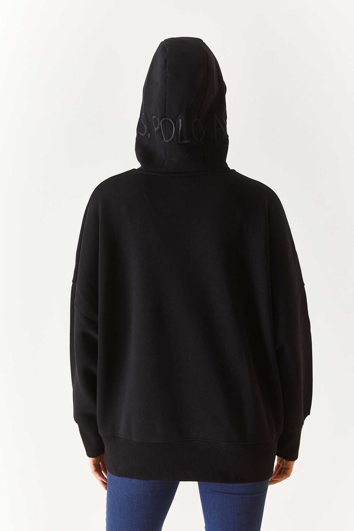 U.S. Polo Assn. Kadın Sweatshirt 50273081-VR046 Siyah