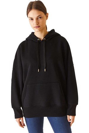 U.S. Polo Assn. Kadın Sweatshirt 50273081-VR046 Siyah