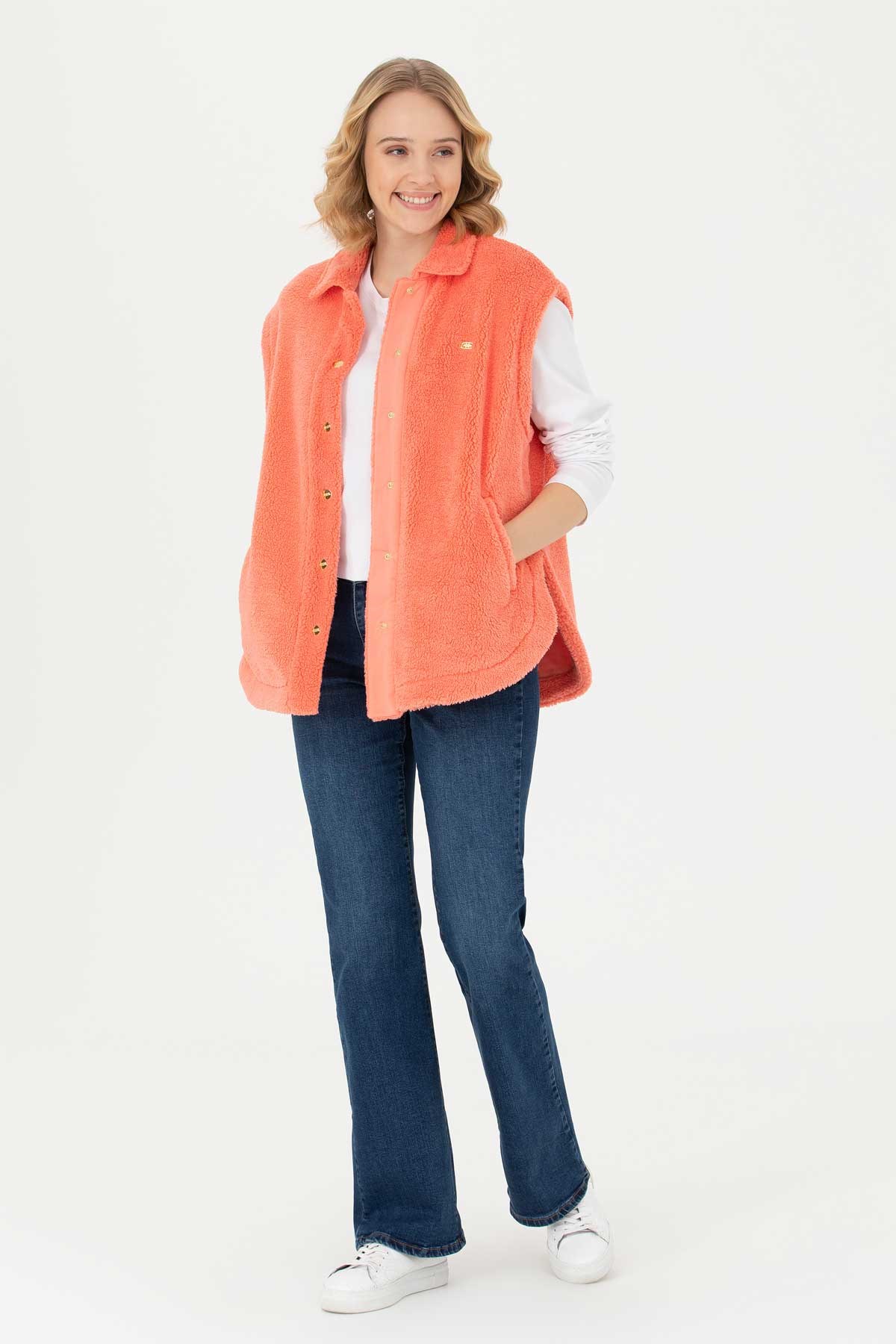 U.S. Polo Assn. Kadın Sweatshirt 50274704-VR047 Pembe