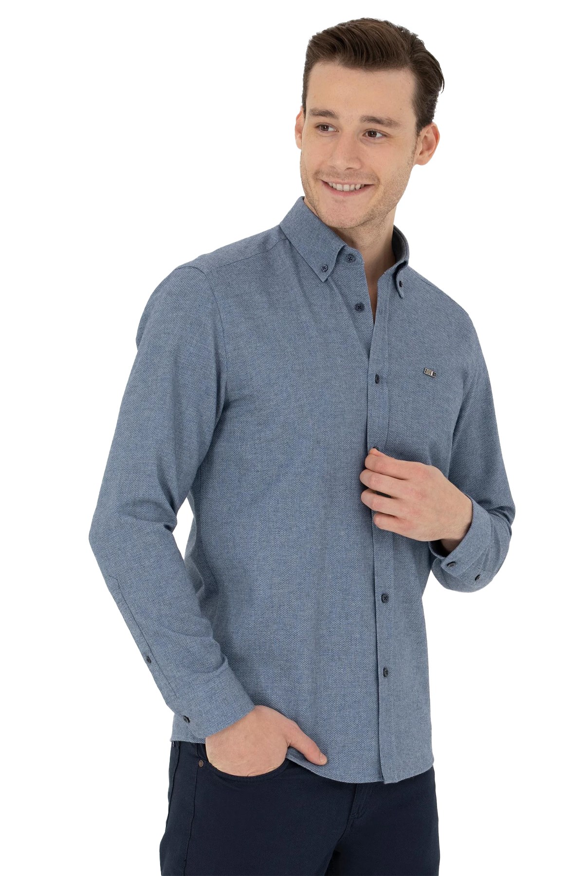 U.S. Polo Assn. Erkek Gömlek 50276574-VR033 Lacivert