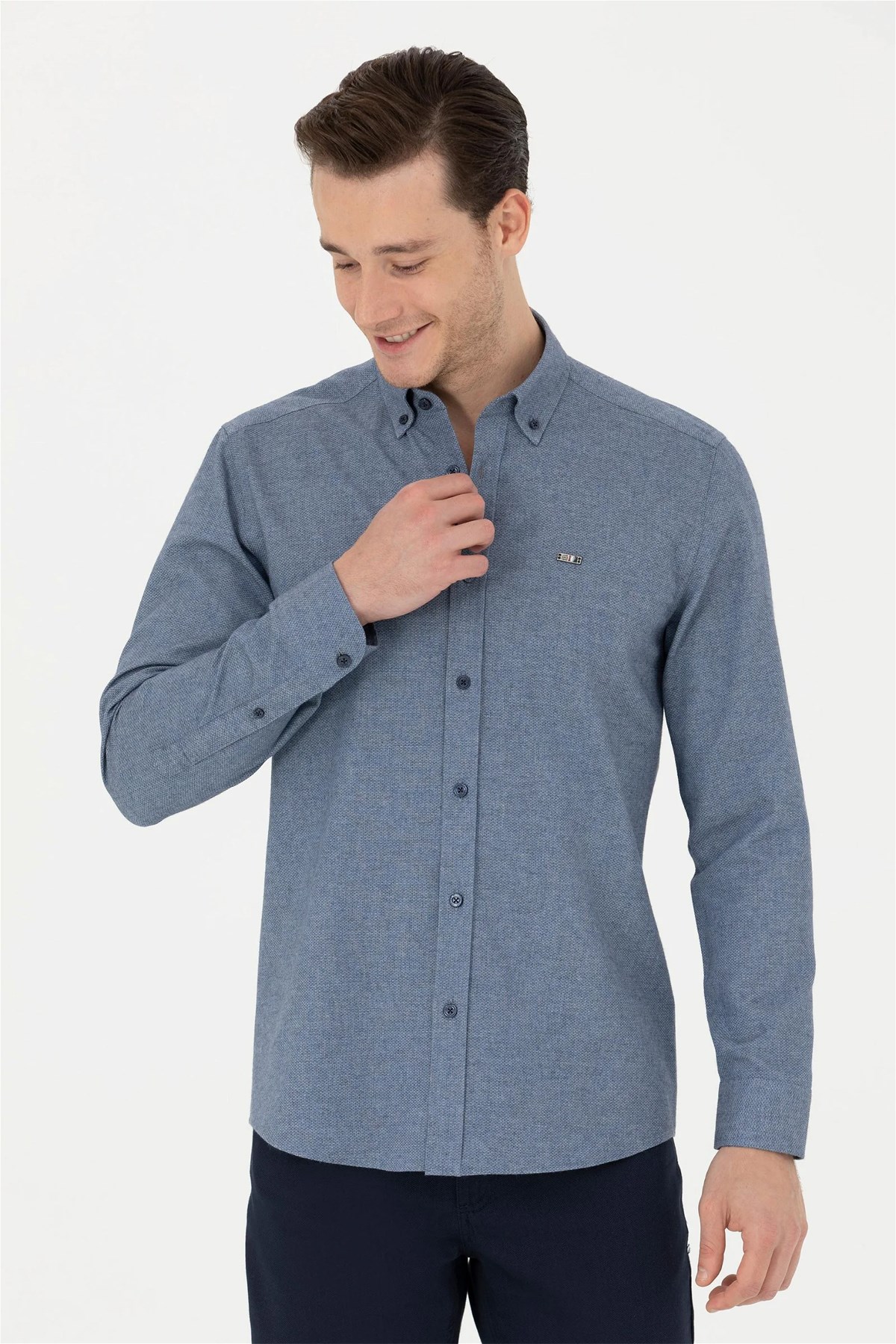 U.S. Polo Assn. Erkek Gömlek 50276574-VR033 Lacivert