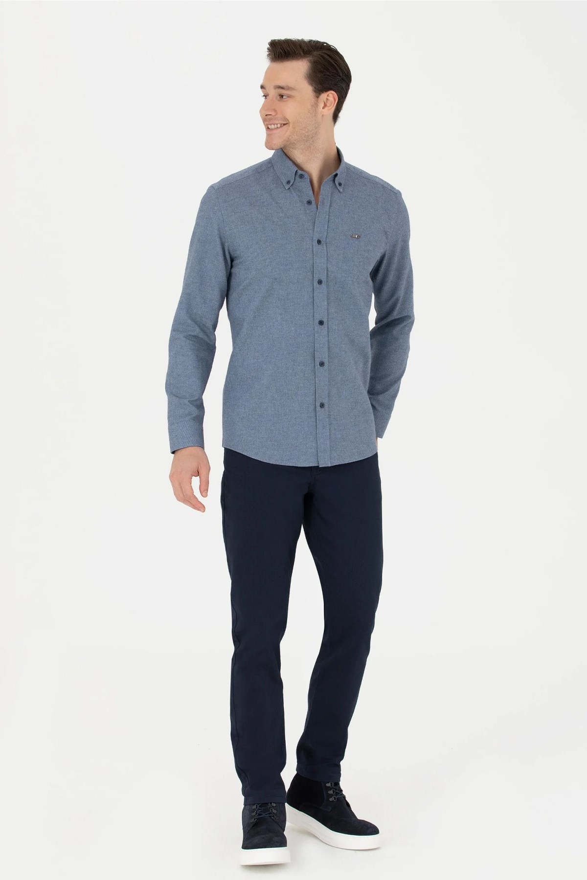 U.S. Polo Assn. Erkek Gömlek 50276574-VR033 Lacivert