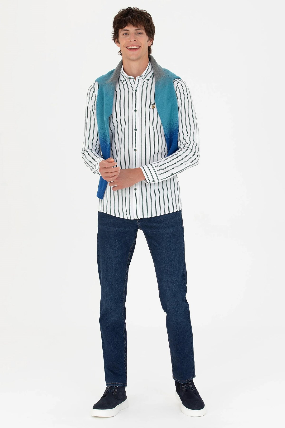 U.S. Polo Assn. Erkek Gömlek 50277939-VR054 Yeşil