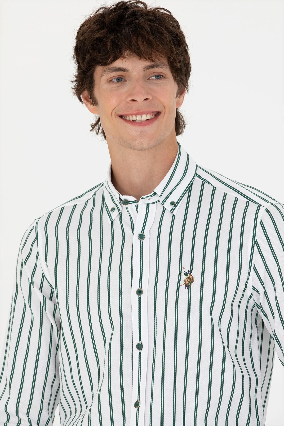 U.S. Polo Assn. Erkek Gömlek 50277939-VR054 Yeşil