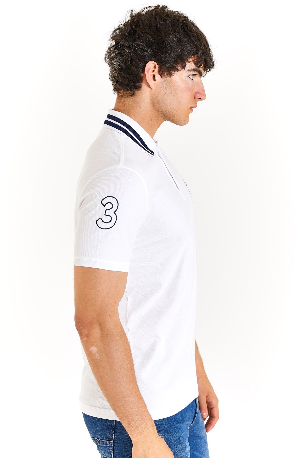 U.S. Polo Assn. Slim Erkek Tişört 50279569-VR013 Beyaz