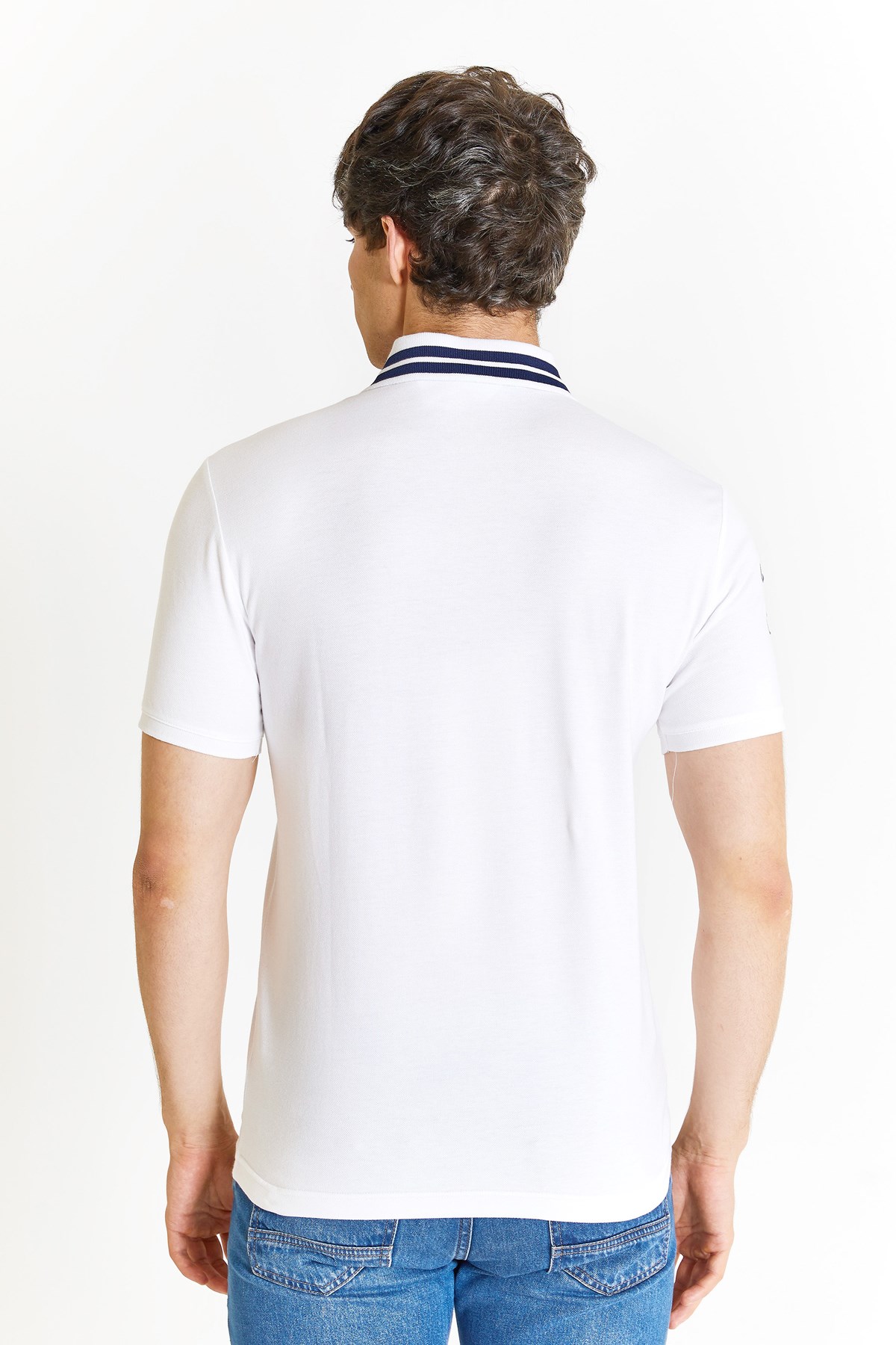 U.S. Polo Assn. Slim Erkek Tişört 50279569-VR013 Beyaz