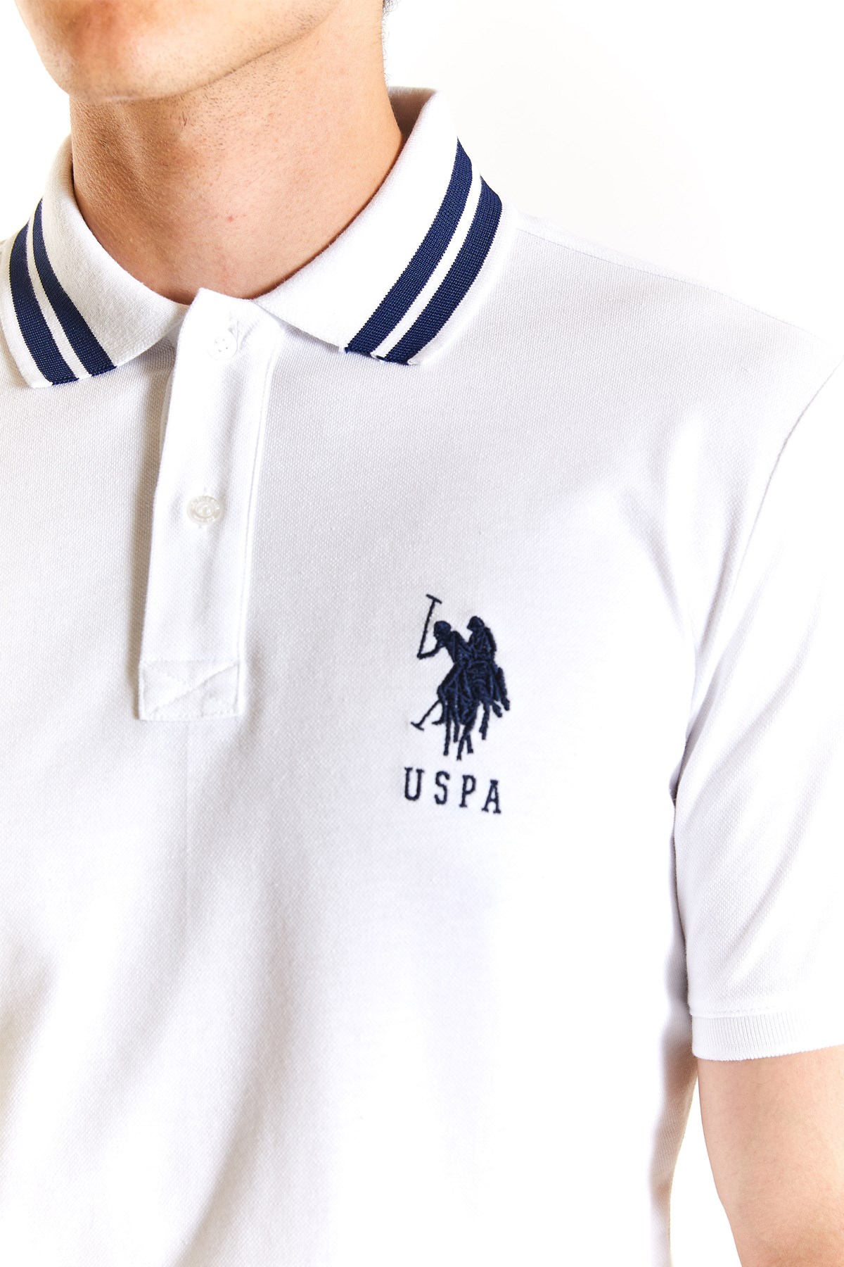 U.S. Polo Assn. Slim Erkek Tişört 50279569-VR013 Beyaz