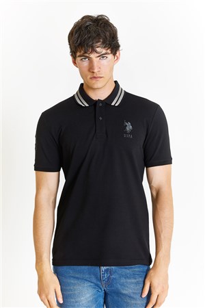 U.S. Polo Assn. Slim Erkek Tişört 50279569-VR046 Siyah