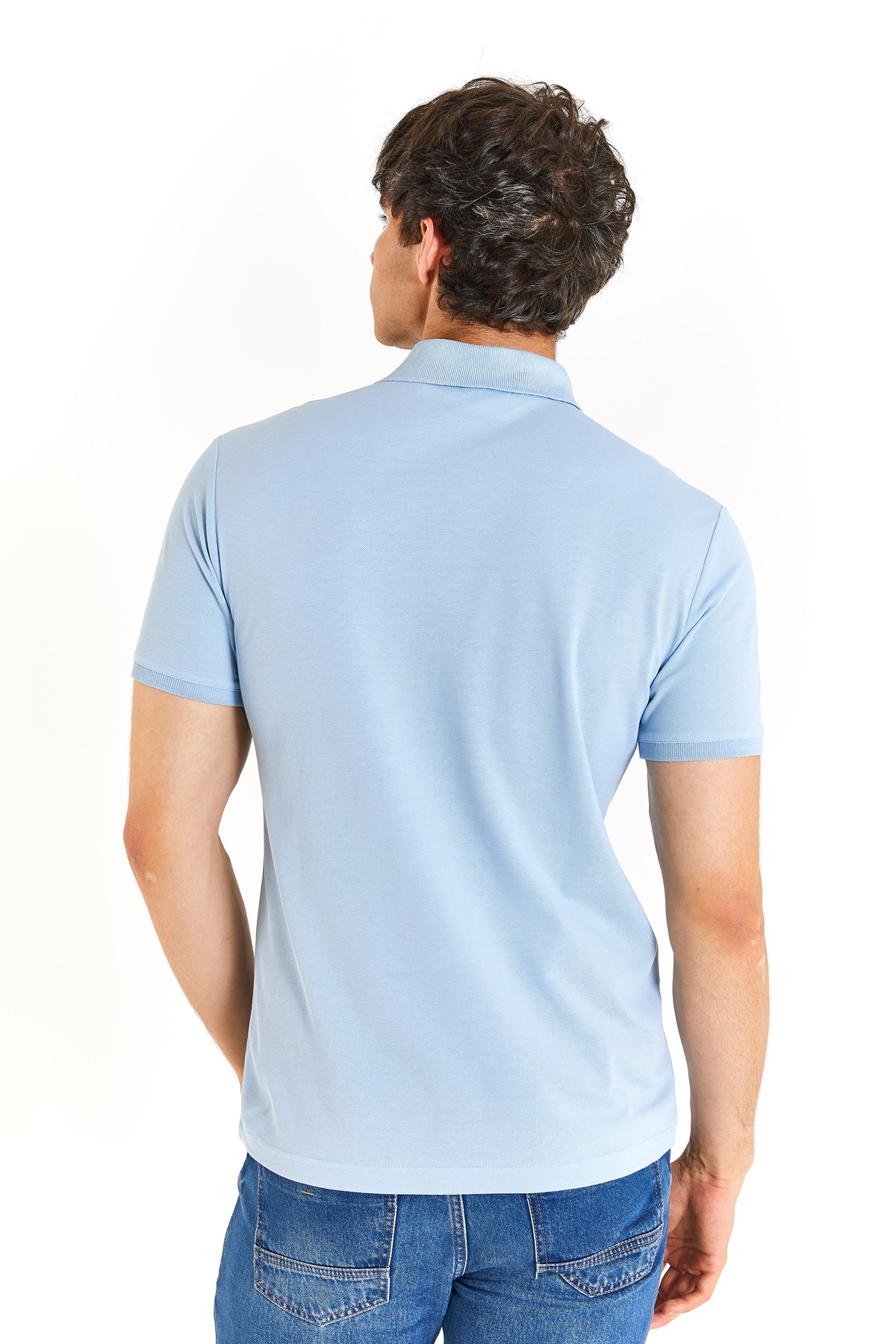 U.S. Polo Assn. Erkek Slim Tişört 50279573-VR003 Mavi