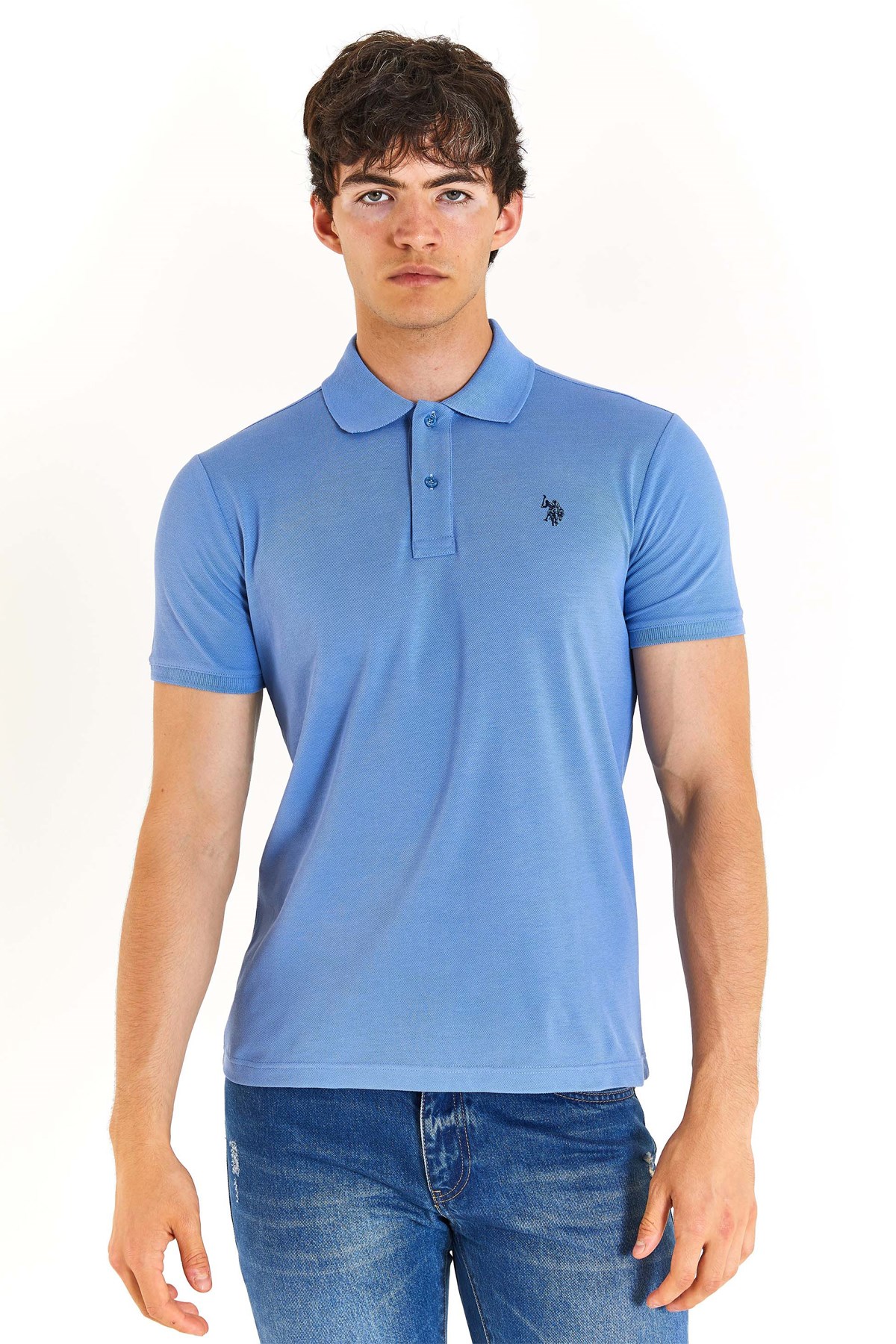 U.S. Polo Assn. Erkek Tişört 50279573-VR032 Mavi