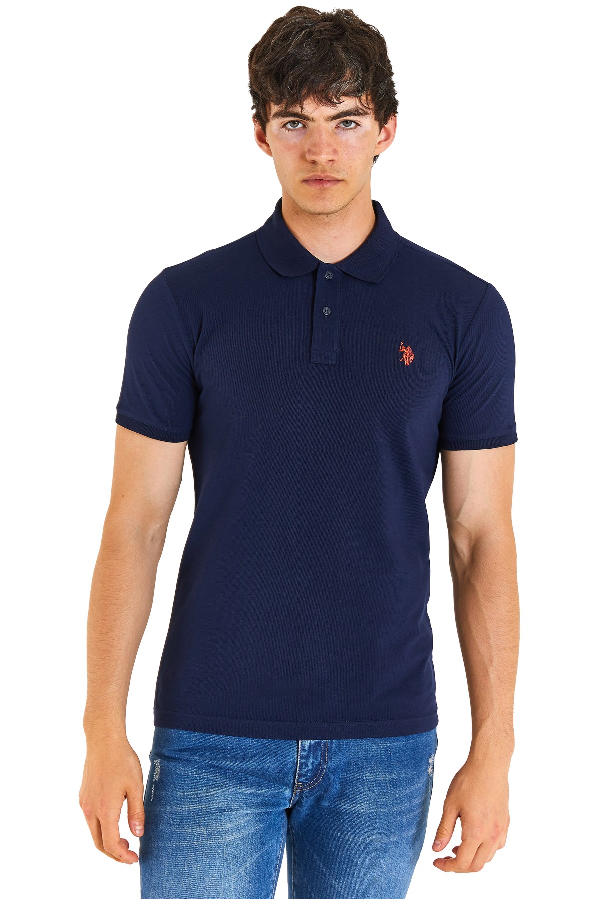 U.S. Polo Assn. Erkek Slim Tişört 50279573-VR033 Lacivert
