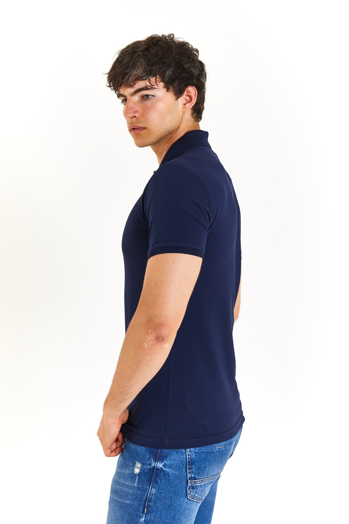 U.S. Polo Assn. Erkek Slim Tişört 50279573-VR033 Lacivert