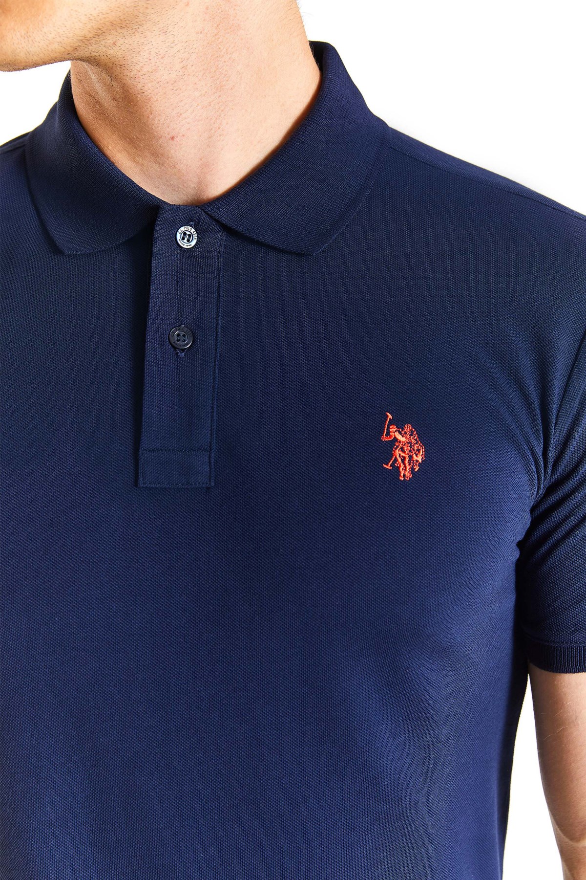 U.S. Polo Assn. Erkek Slim Tişört 50279573-VR033 Lacivert