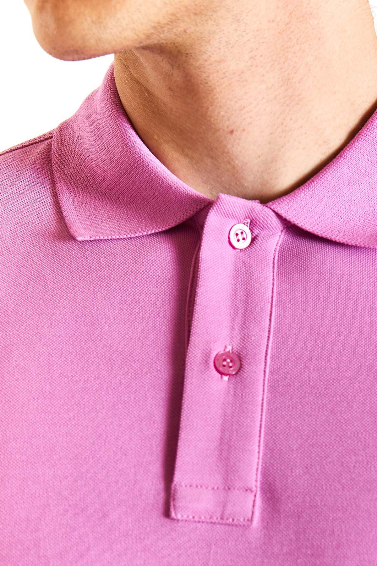 U.S. Polo Assn. Erkek Slim Tişört 50279573-VR037 Pembe