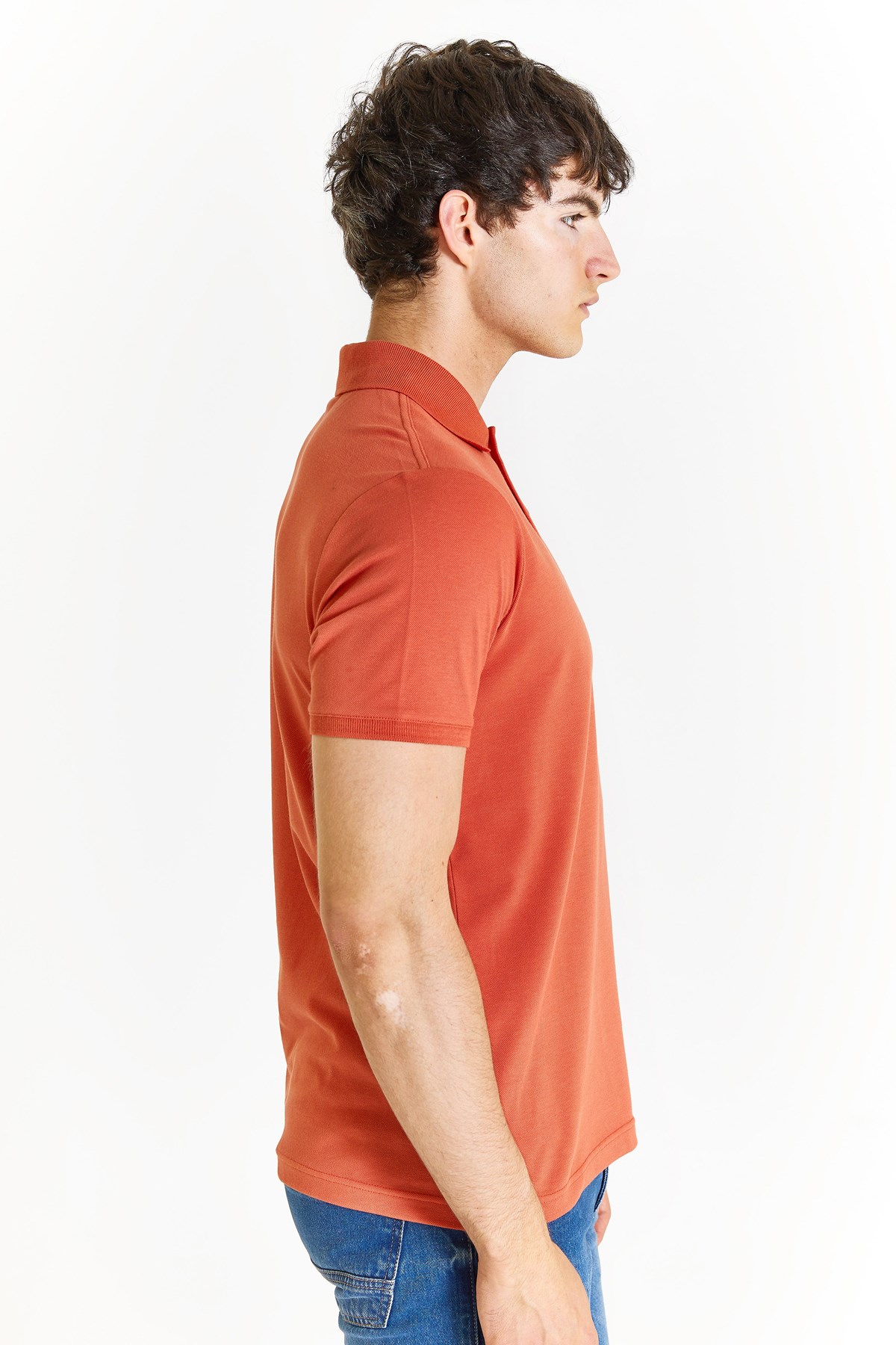 U.S. Polo Assn. Erkek Slim Tişört 50279573-VR042 Turuncu