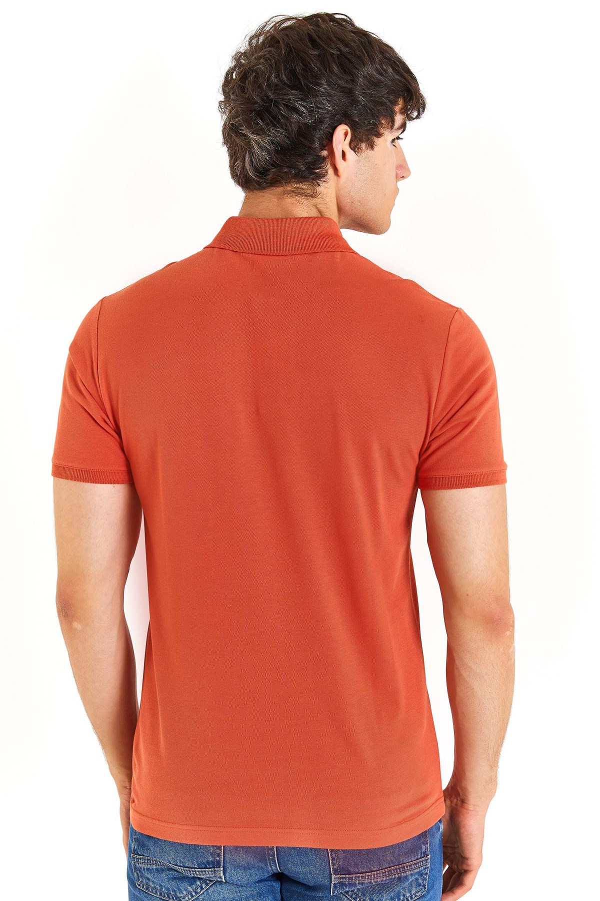 U.S. Polo Assn. Erkek Slim Tişört 50279573-VR042 Turuncu