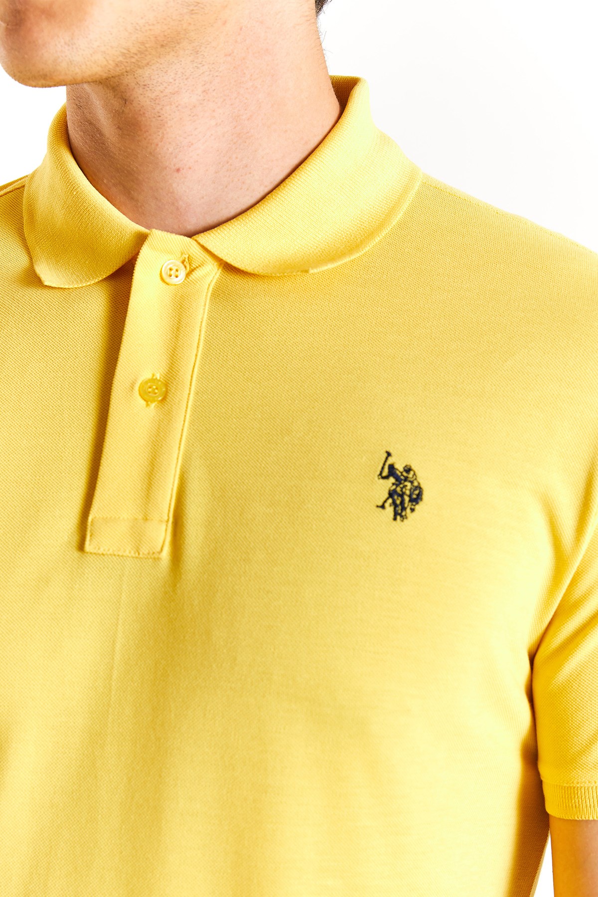U.S. Polo Assn. Erkek Slim Tişört 50279573-VR044 Sarı