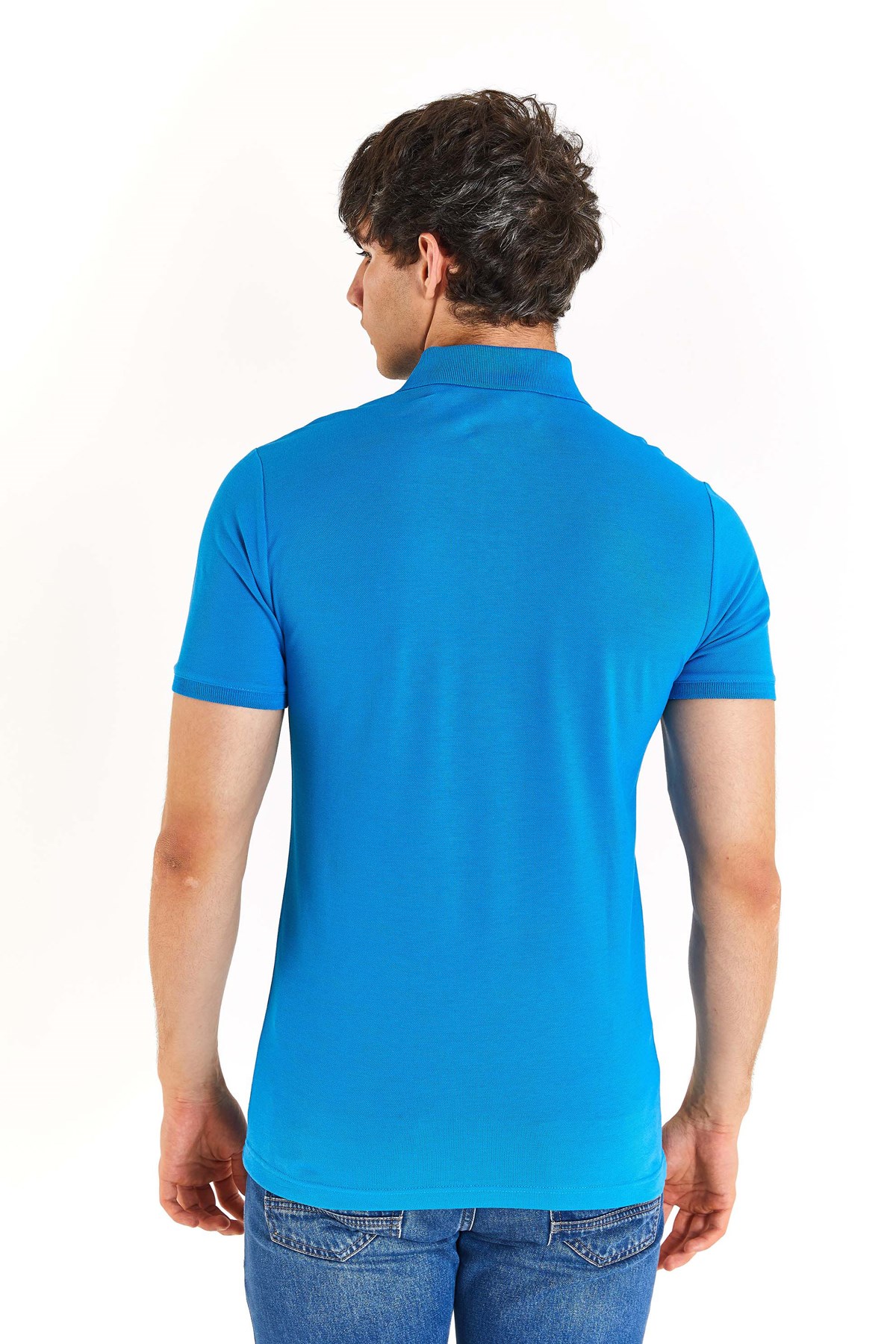 U.S. Polo Assn. Erkek Slim Tişört 50279573-VR045 Mavi
