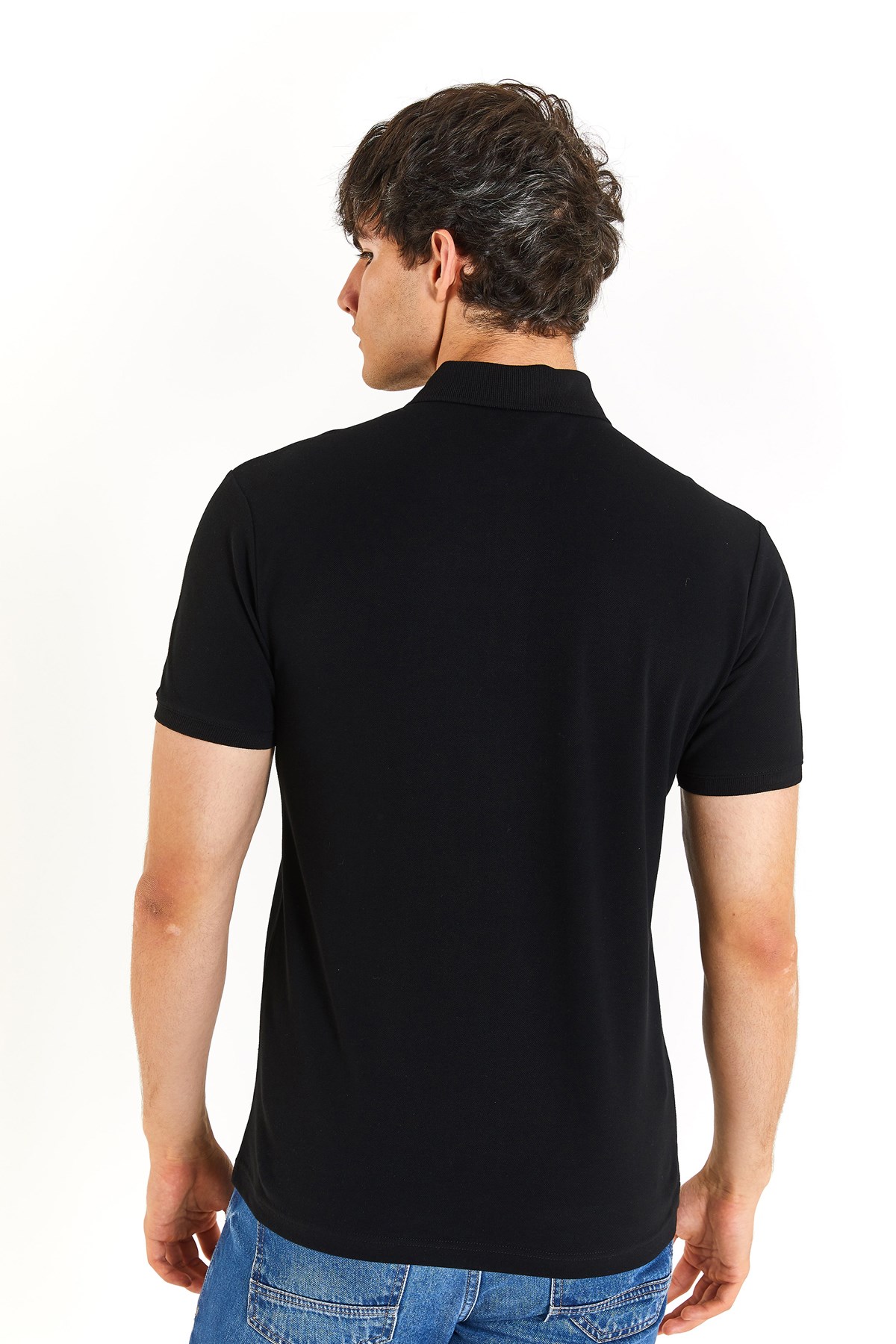 U.S. Polo Assn. Erkek Slim Tişört 50279573-VR046 Siyah