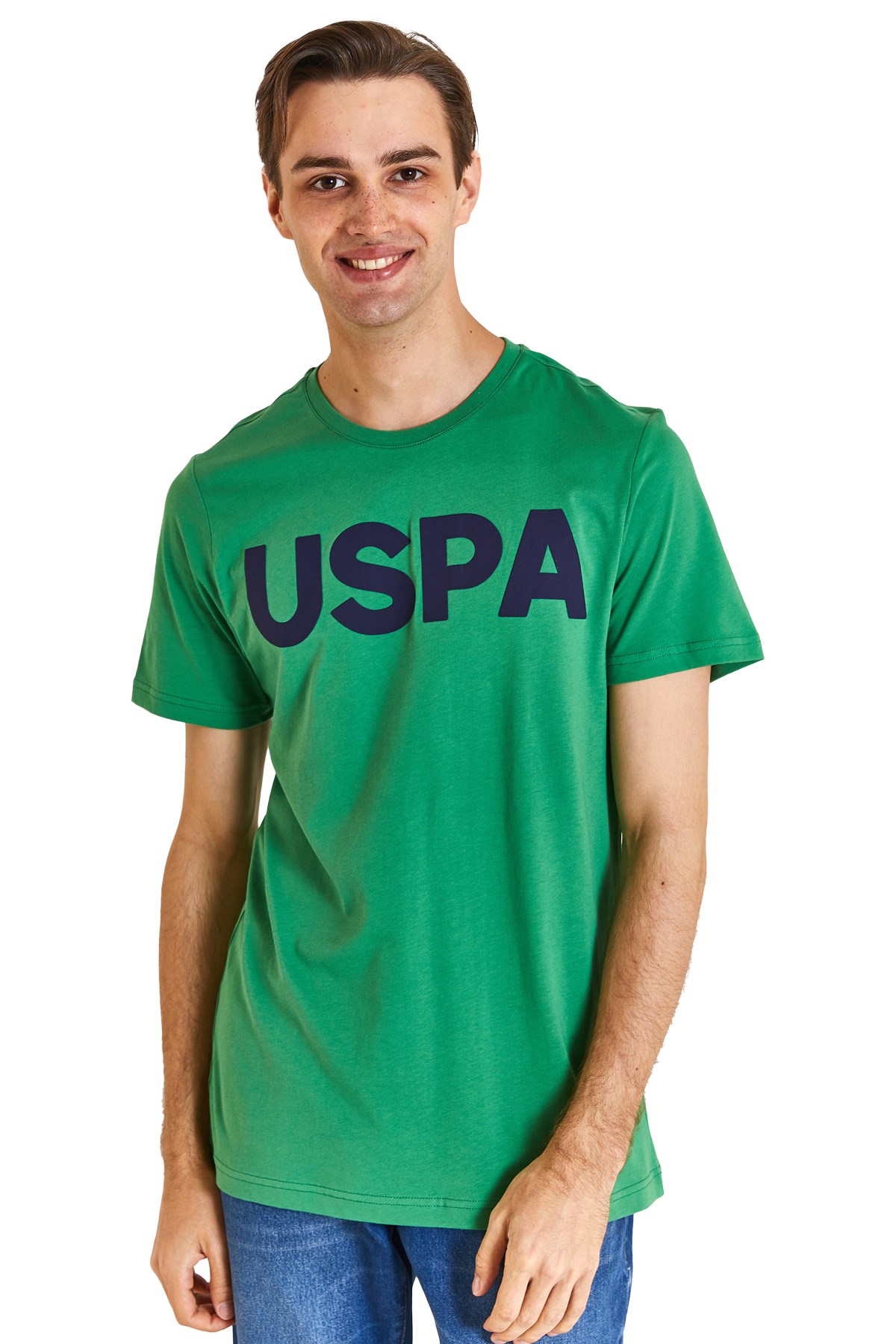 U.S. Polo Assn. Erkek Slim Tişört 50279573-VR054 Yeşil