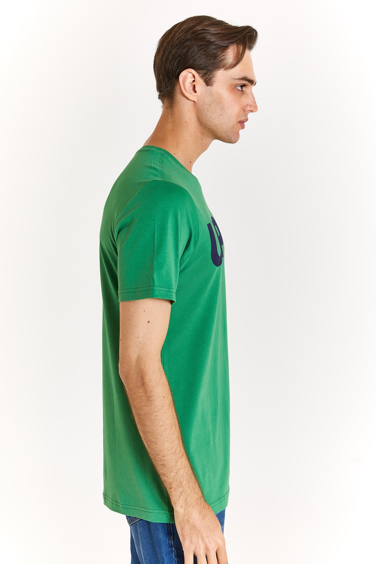 U.S. Polo Assn. Erkek Slim Tişört 50279573-VR054 Yeşil