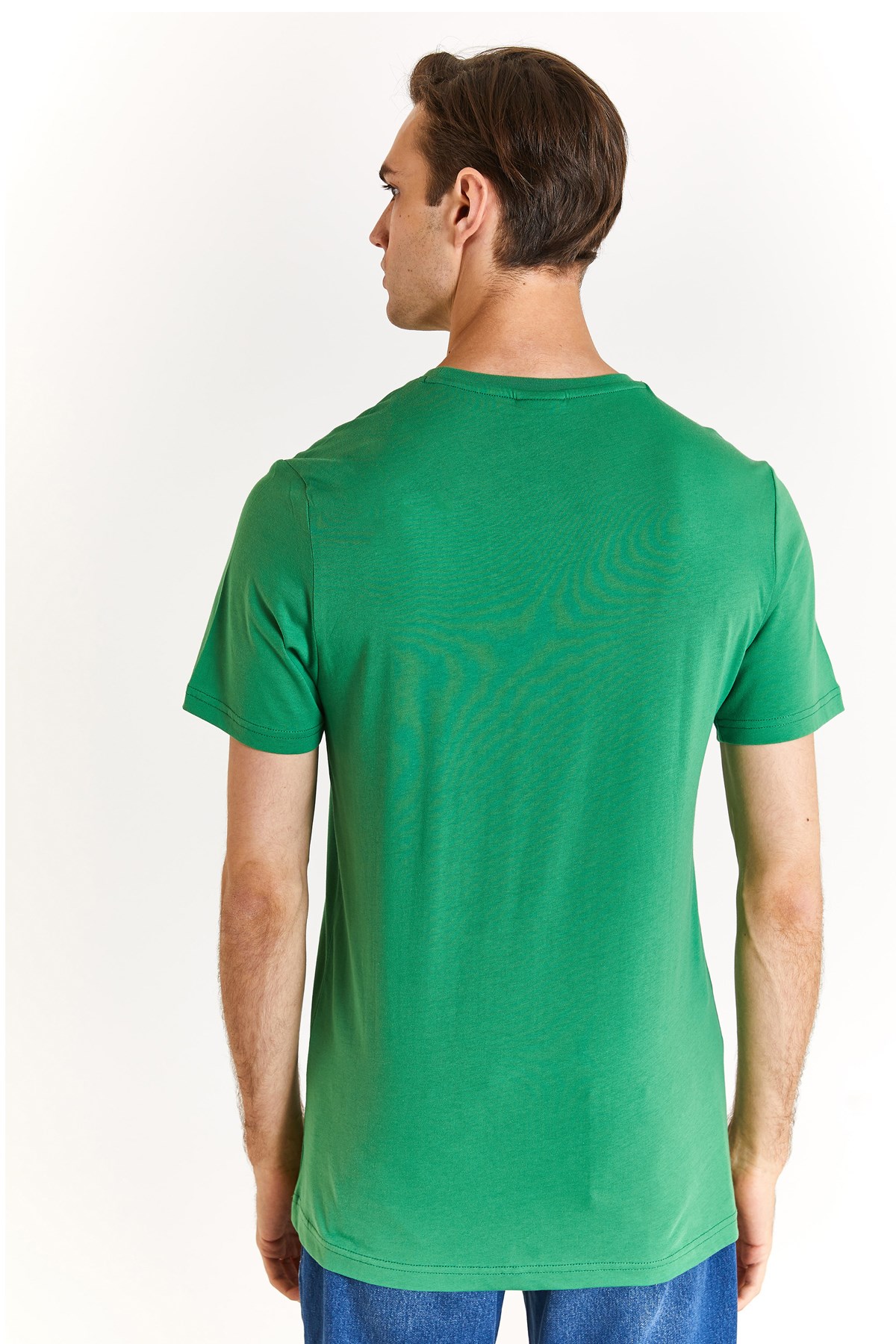 U.S. Polo Assn. Erkek Slim Tişört 50279573-VR054 Yeşil