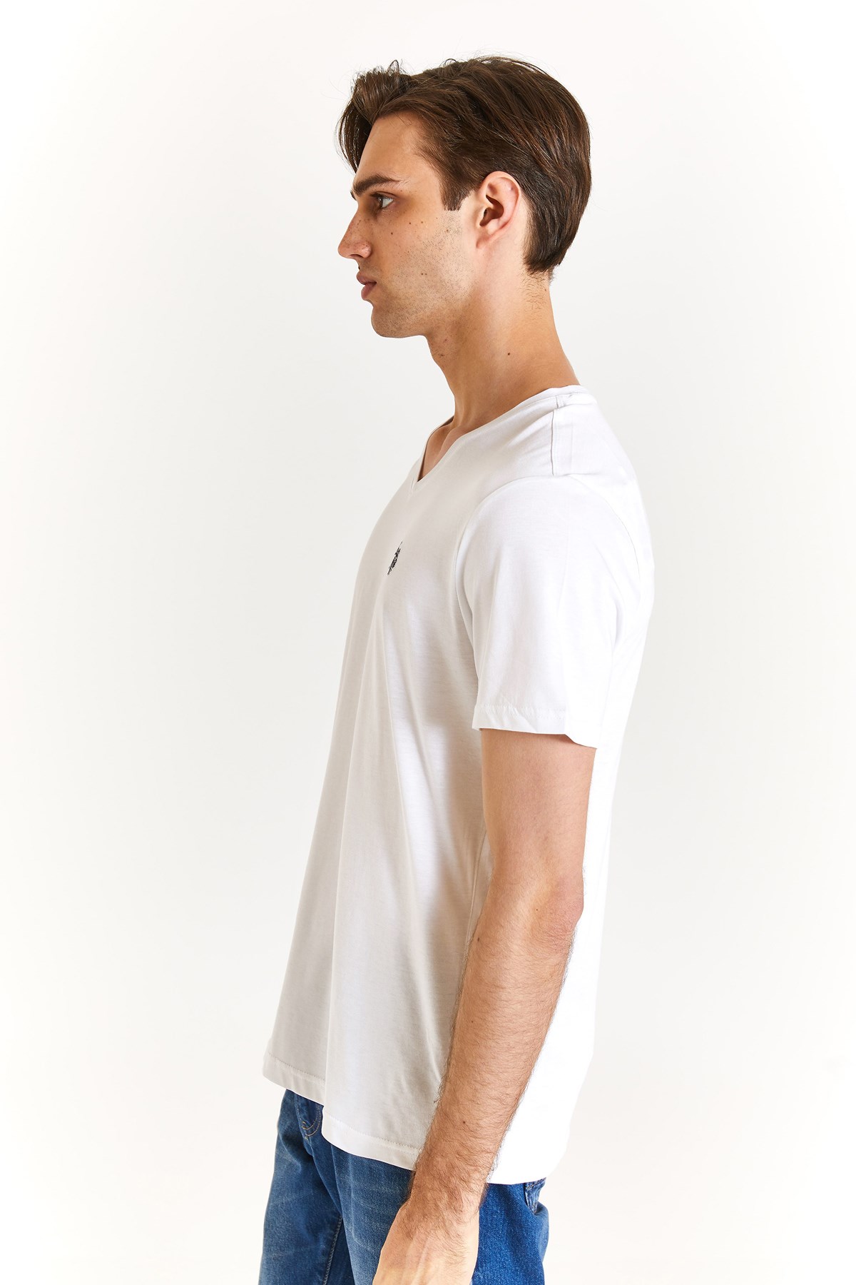 U.S. Polo Assn. Erkek Tişört 50279617-VR013 Beyaz