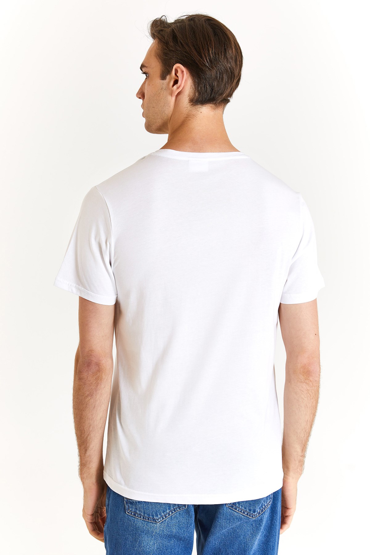 U.S. Polo Assn. Erkek Tişört 50279617-VR013 Beyaz