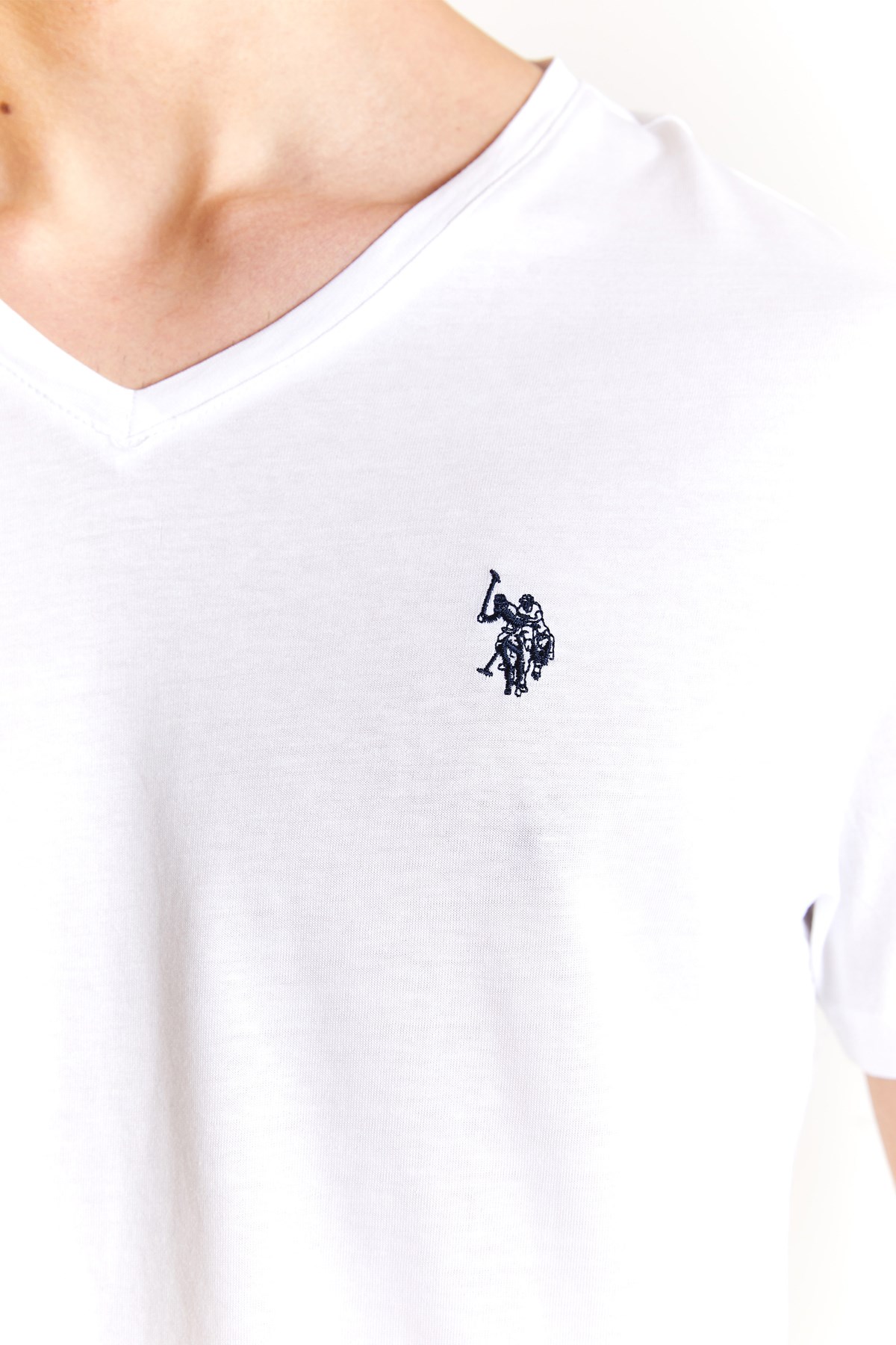 U.S. Polo Assn. Erkek Tişört 50279617-VR013 Beyaz