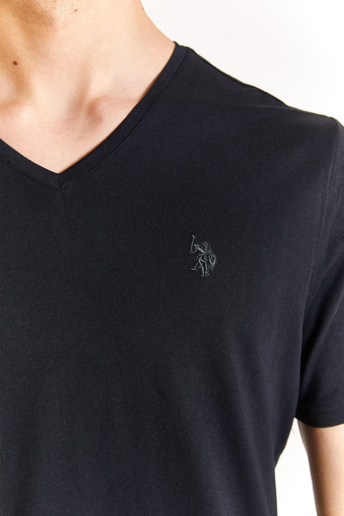 U.S. Polo Assn. Erkek Tişört 50279617-VR046 Siyah