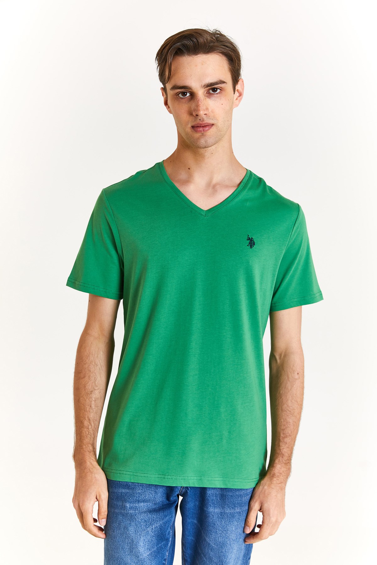 U.S. Polo Assn. Erkek Tişört 50279617-VR054 Yeşil