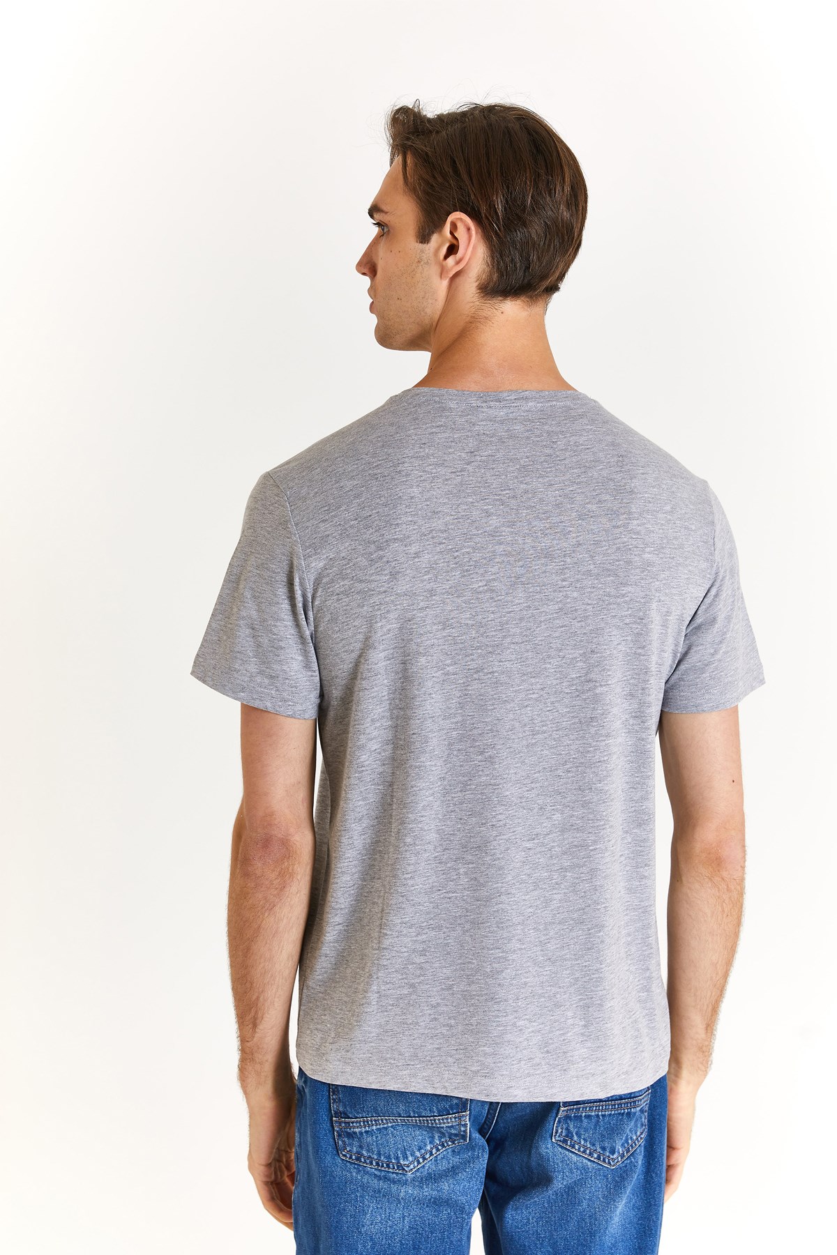 U.S. Polo Assn. Erkek Tişört 50279617-VR086 Gri