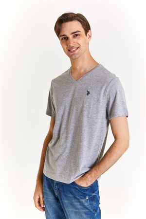 U.S. Polo Assn. Erkek Tişört 50279617-VR086 Gri