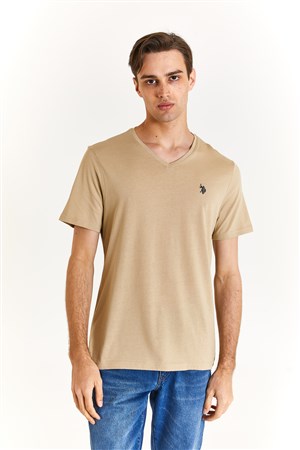 U.S. Polo Assn. Erkek Tişört 50279617-VR183 Haki