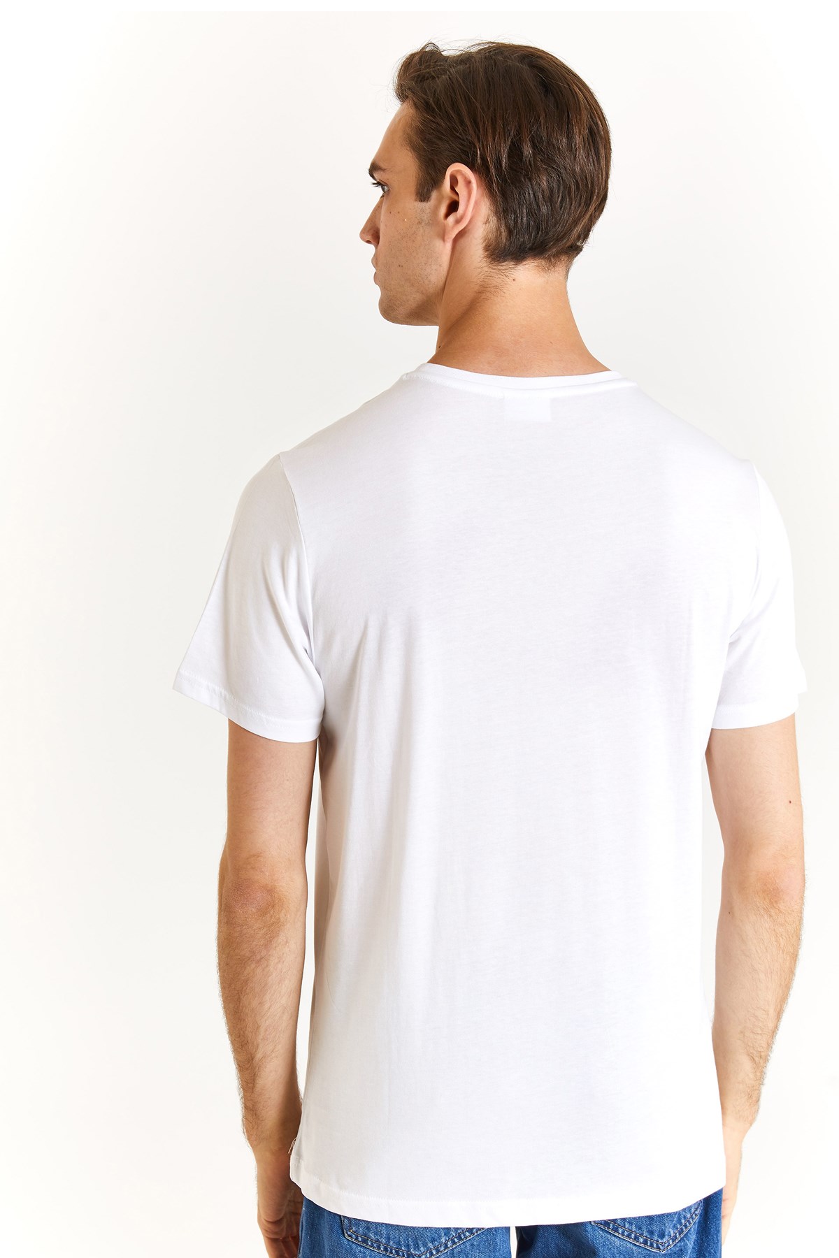 U.S. Polo Assn. Erkek Tişört 50279620-VR013 Beyaz