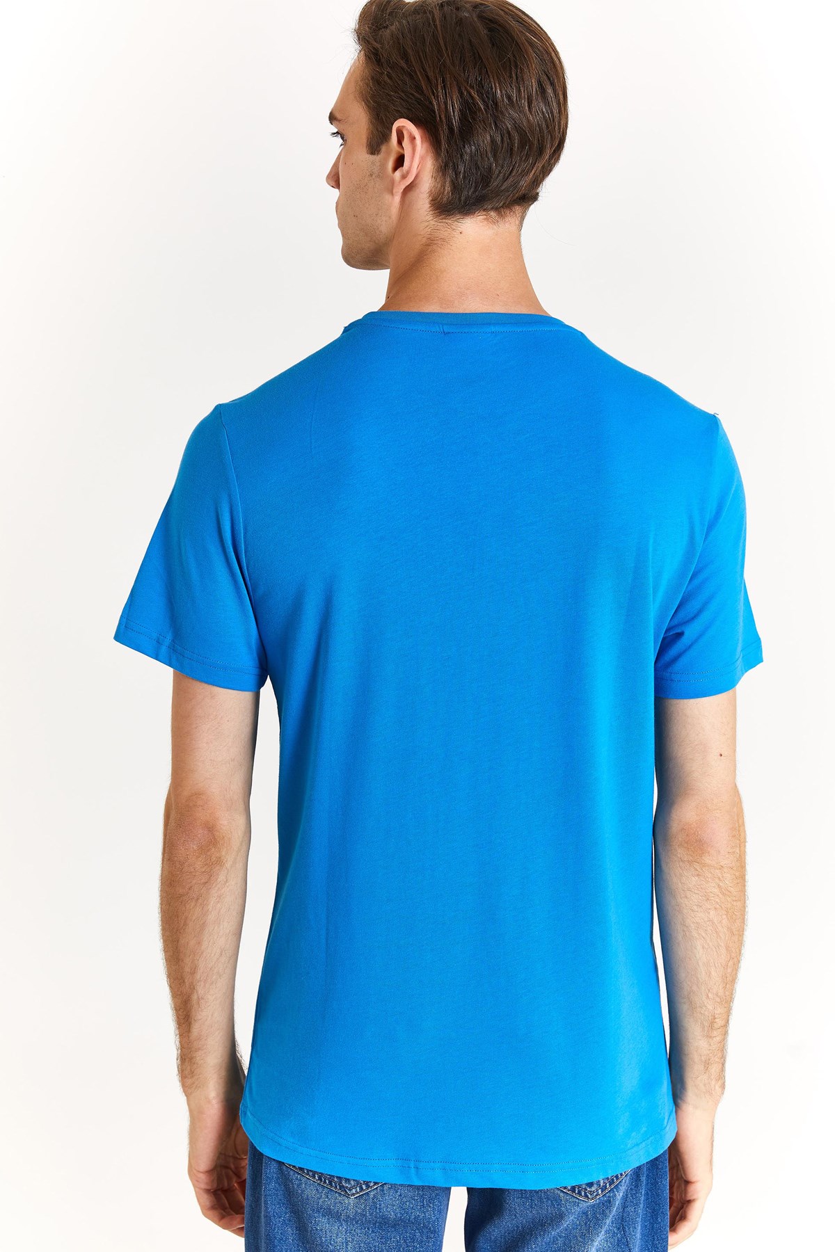 U.S. Polo Assn. Erkek Regular Tişört 50279620-VR045 Mavi