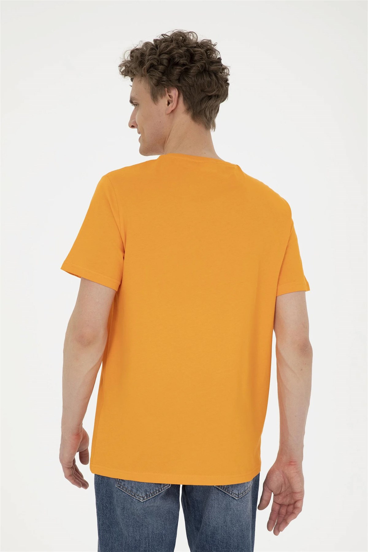 U.S. Polo Assn. Erkek Regular Fit Tişört 50279620-VR051 Turuncu