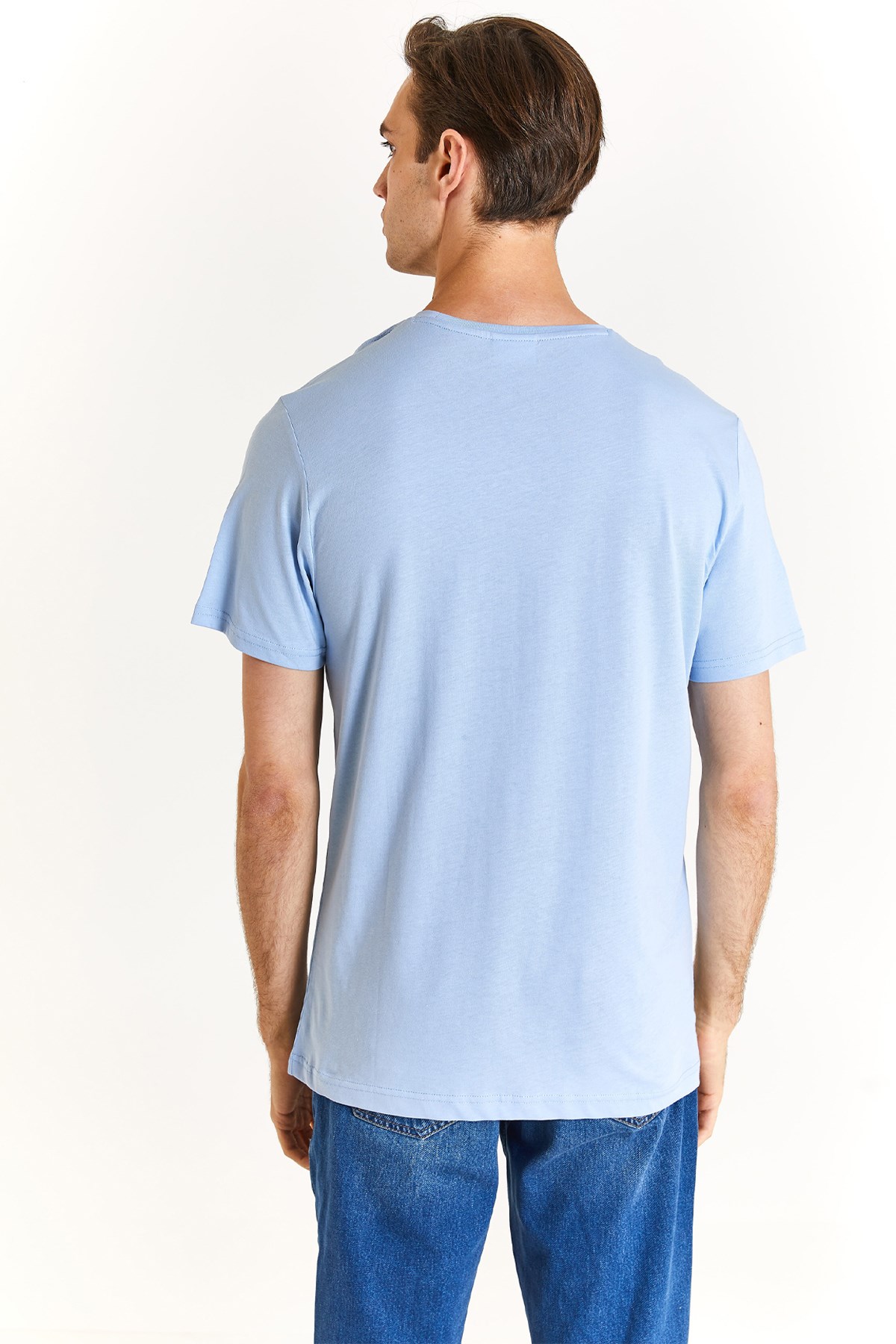 U.S. Polo Assn. Erkek Regular Fit Tişört 50279632-VR003 Mavi
