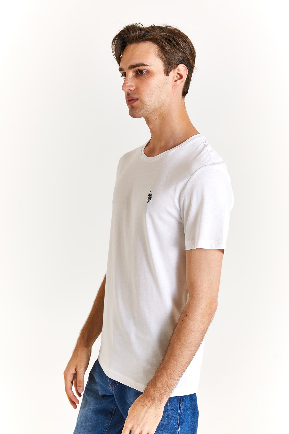 U.S. Polo Assn. Erkek Regular Tişört 50279632-VR013 Beyaz