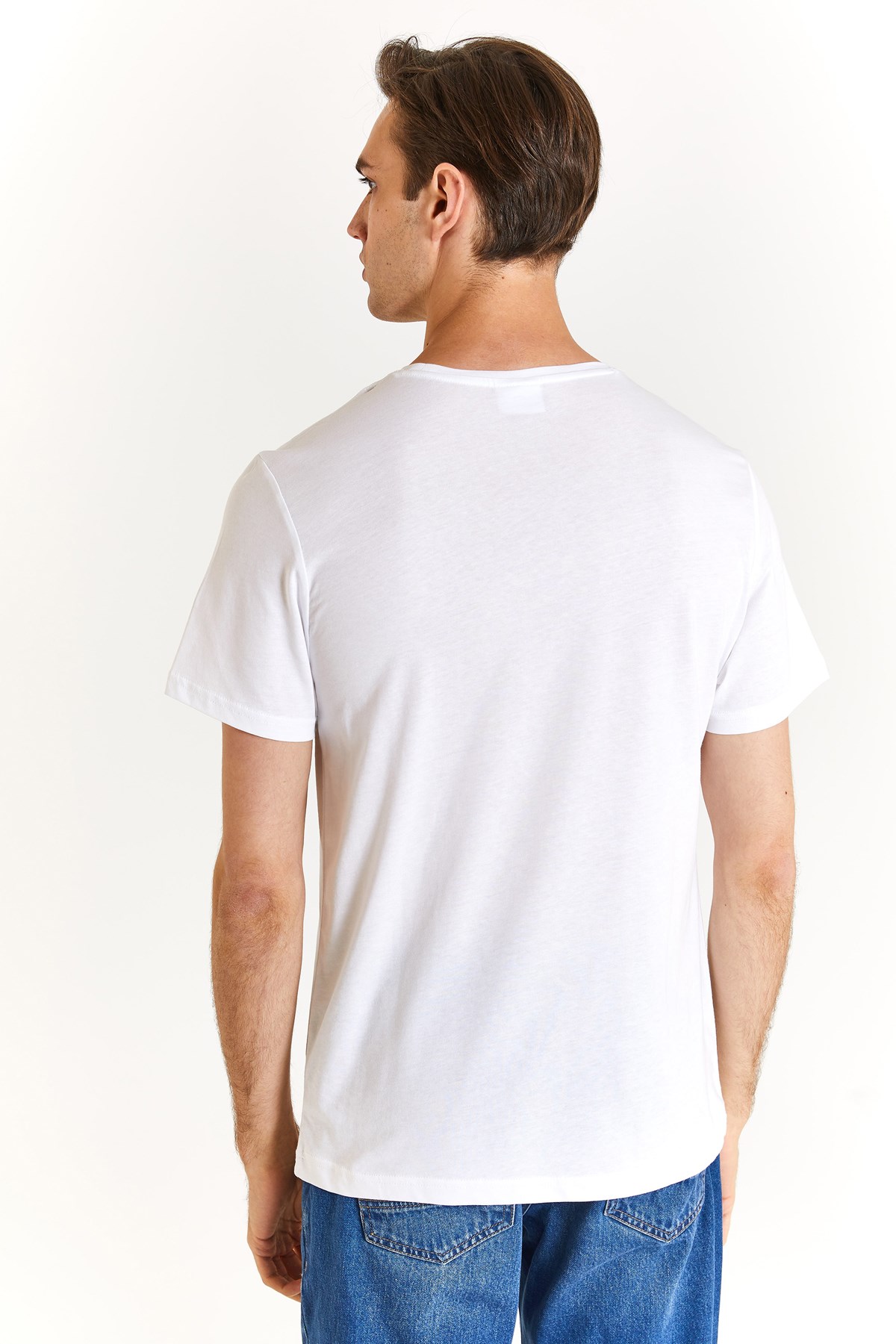 U.S. Polo Assn. Erkek Regular Tişört 50279632-VR013 Beyaz