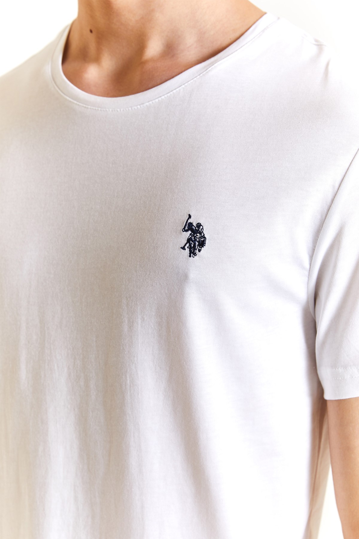 U.S. Polo Assn. Erkek Regular Tişört 50279632-VR013 Beyaz