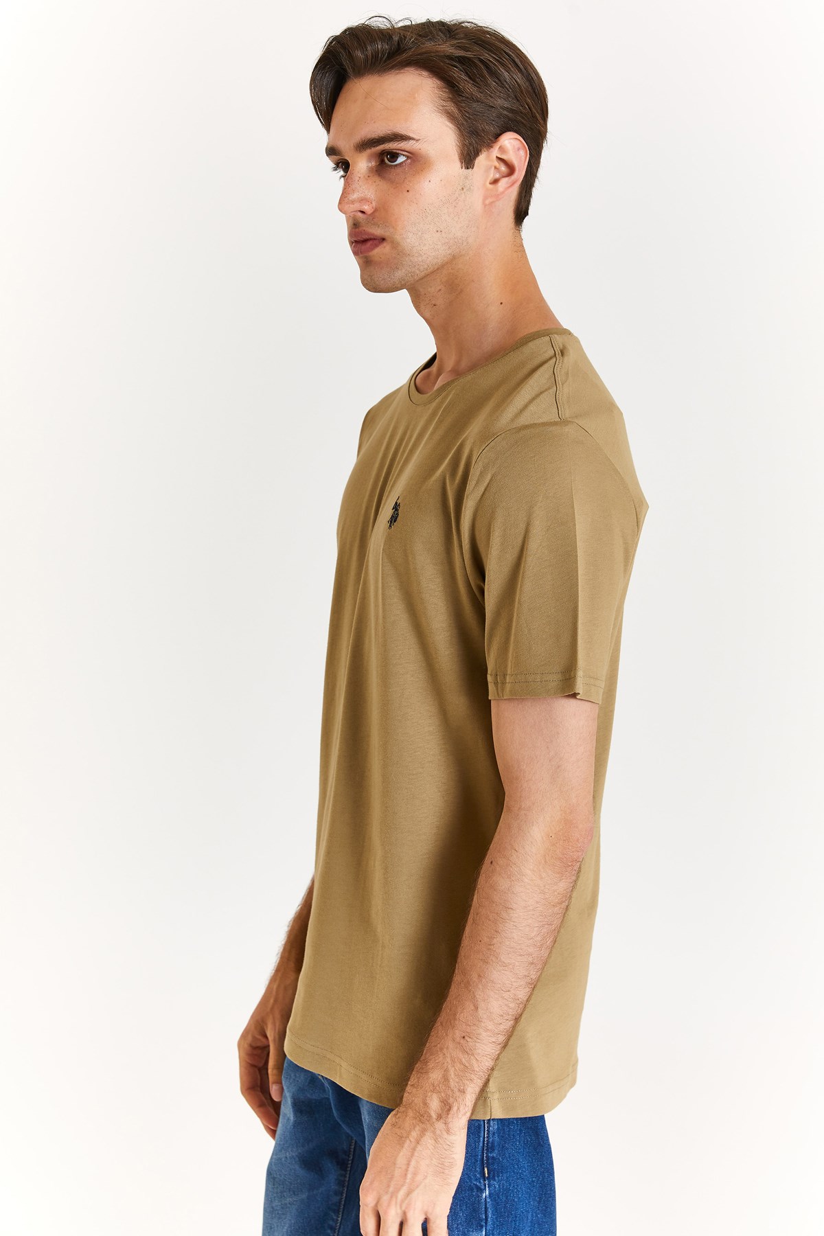 U.S. Polo Assn. Erkek Regular Fit Tişört 50279632-VR027 Haki