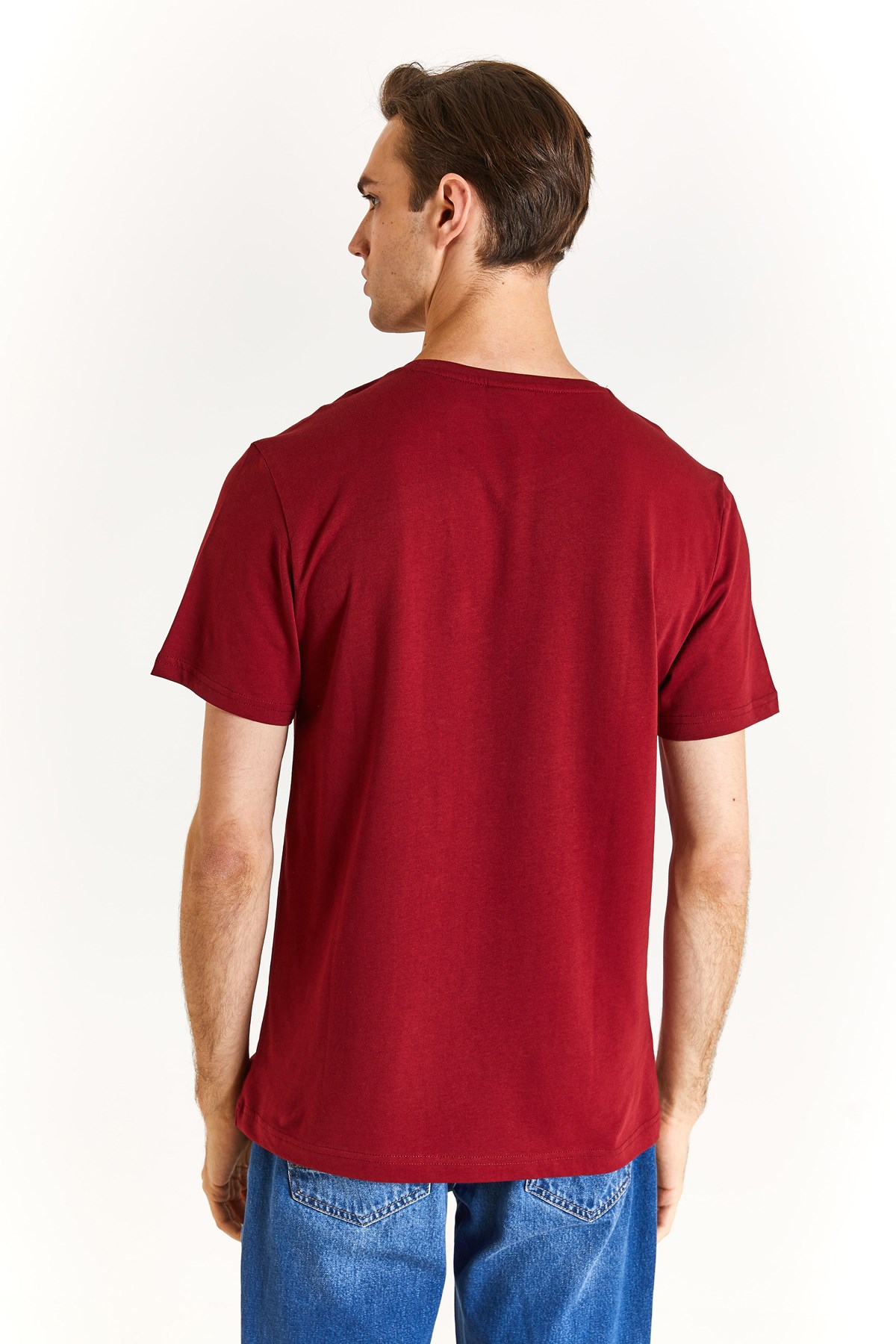 U.S. Polo Assn. Erkek Regular Fit Tişört 50279632-VR177 Bordo