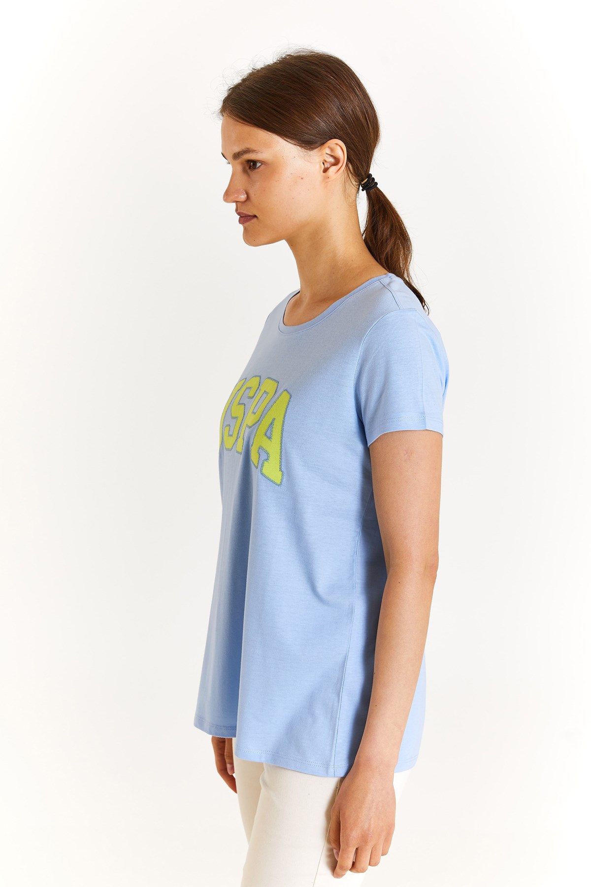 U.S. Polo Assn. Kadın Tişört 50280036-VR003 Mavi